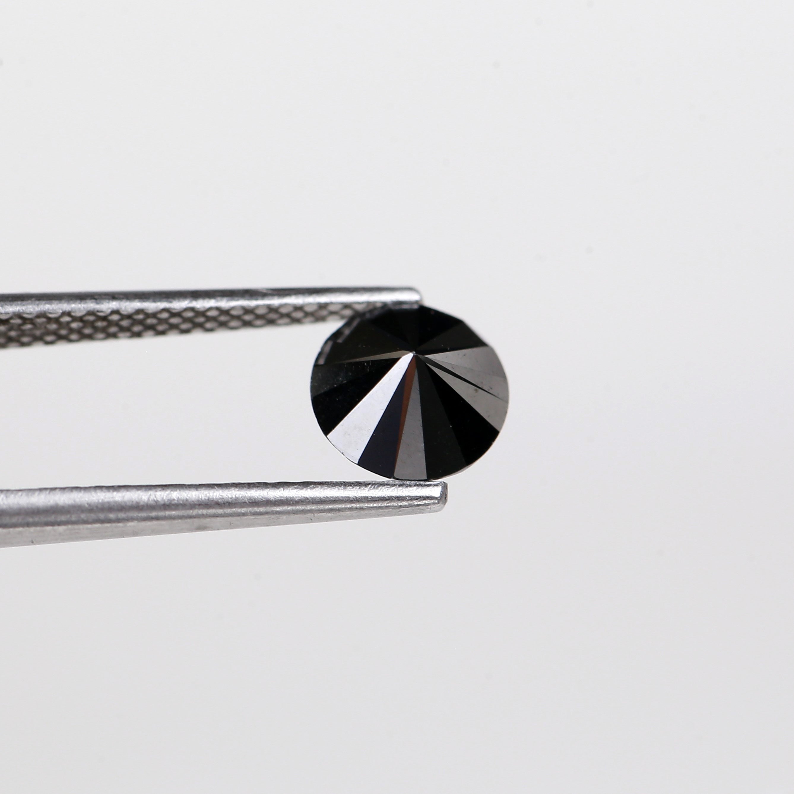 0.91 Carat Natural Round Cut Black Loose Diamond