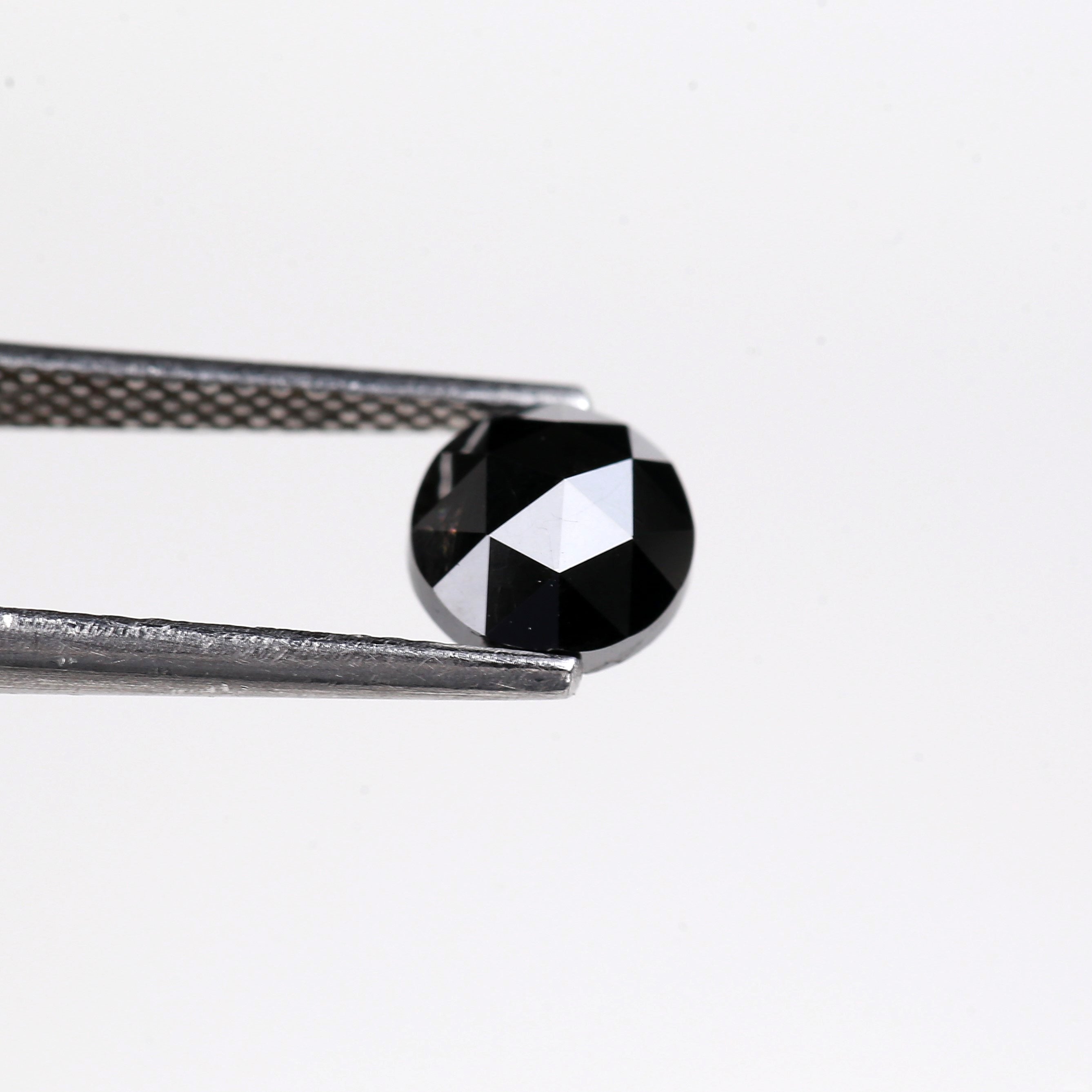 1.09 Carat Natural Rose Cut Black Diamond