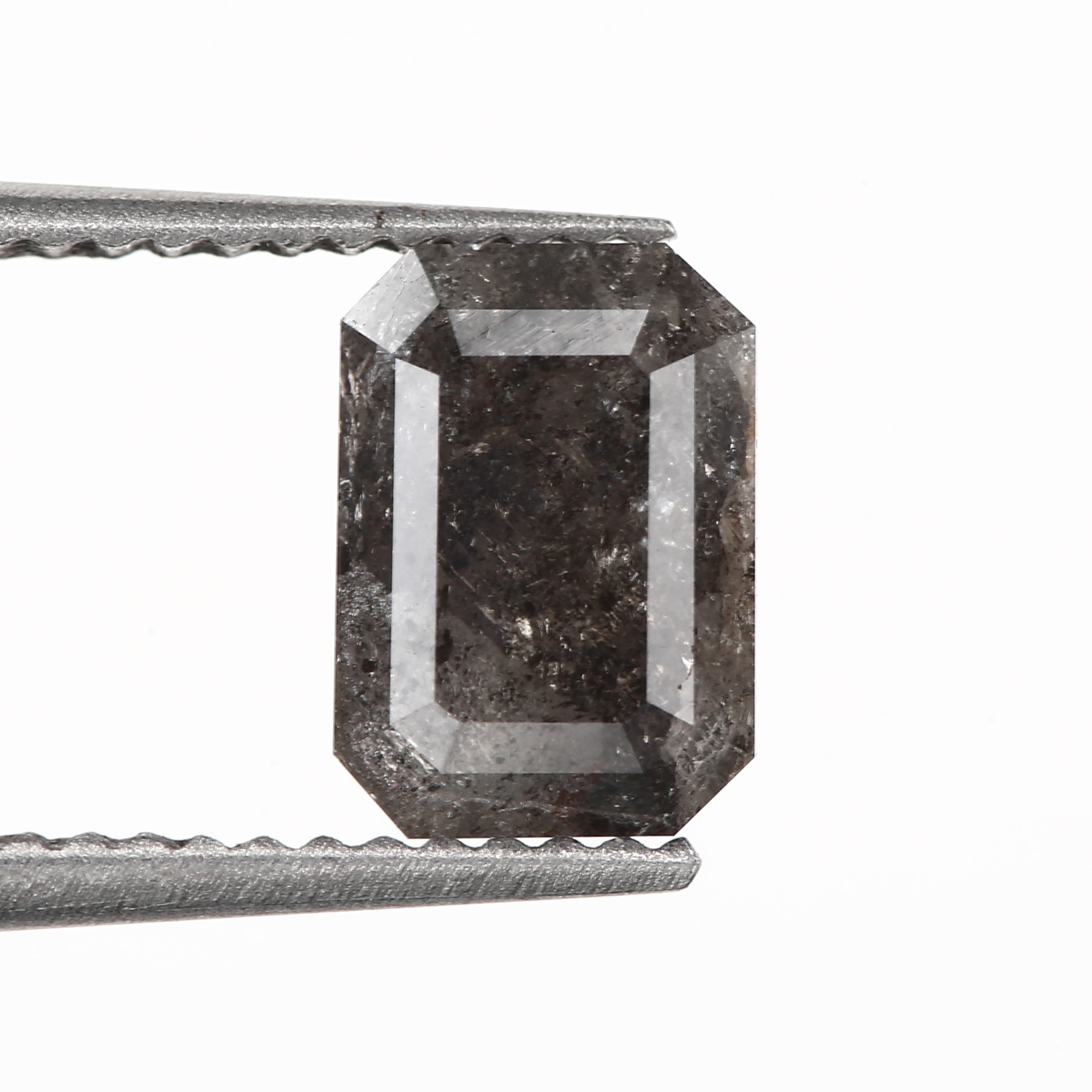 natural salt and pepper diamond emerald