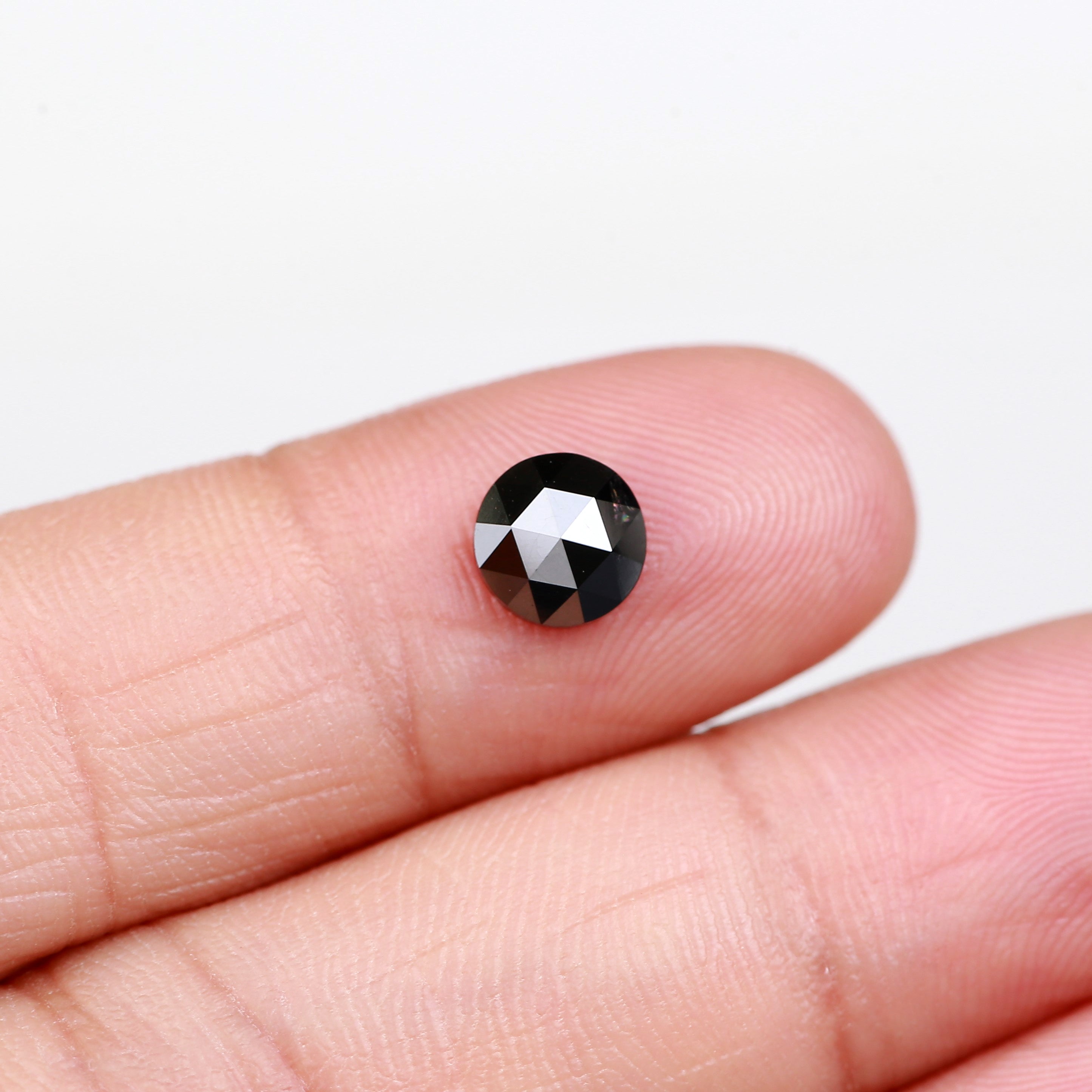 1.09 Carat Natural Rose Cut Black Diamond