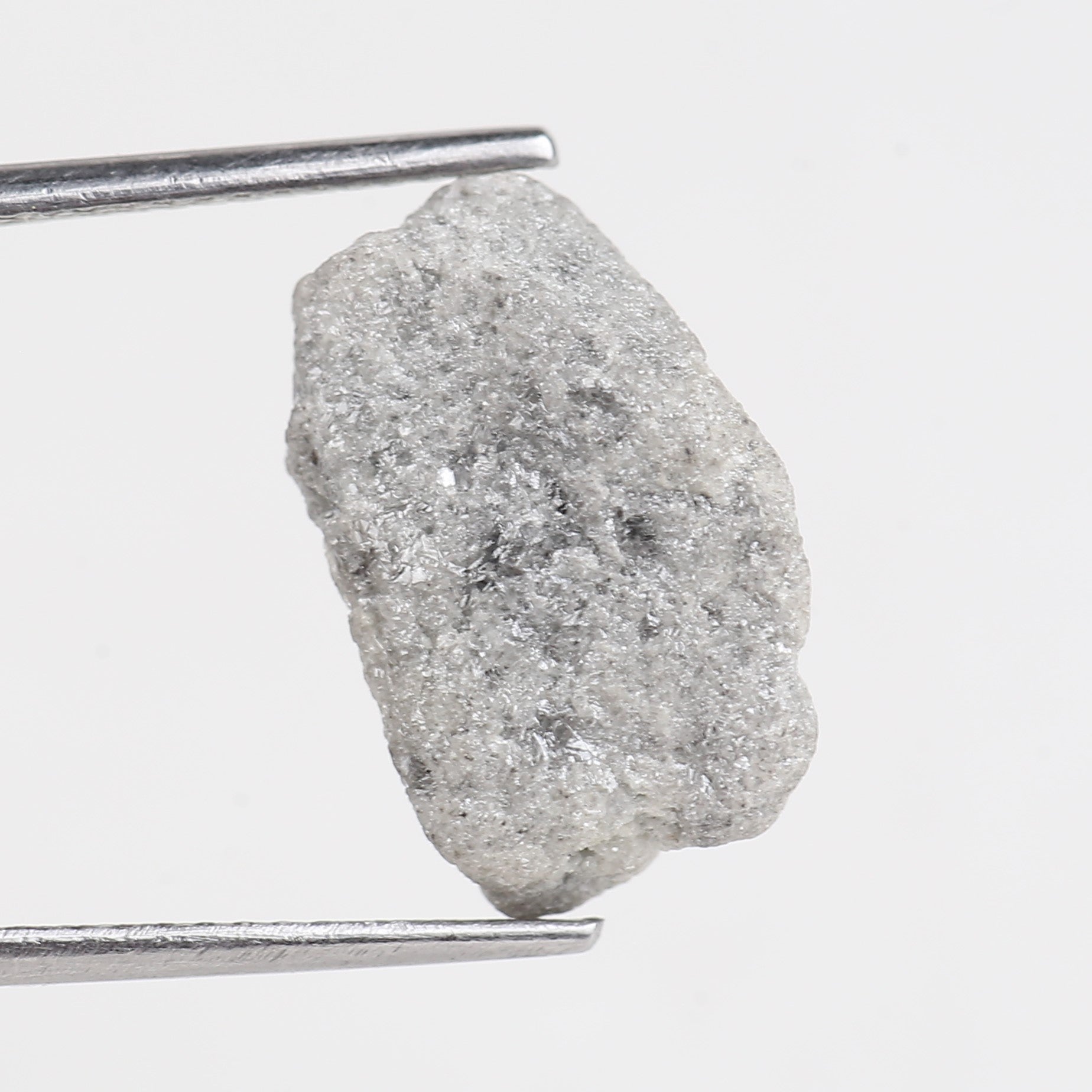 7.25 Carat Natural Raw Gray Diamond 14.72 MM