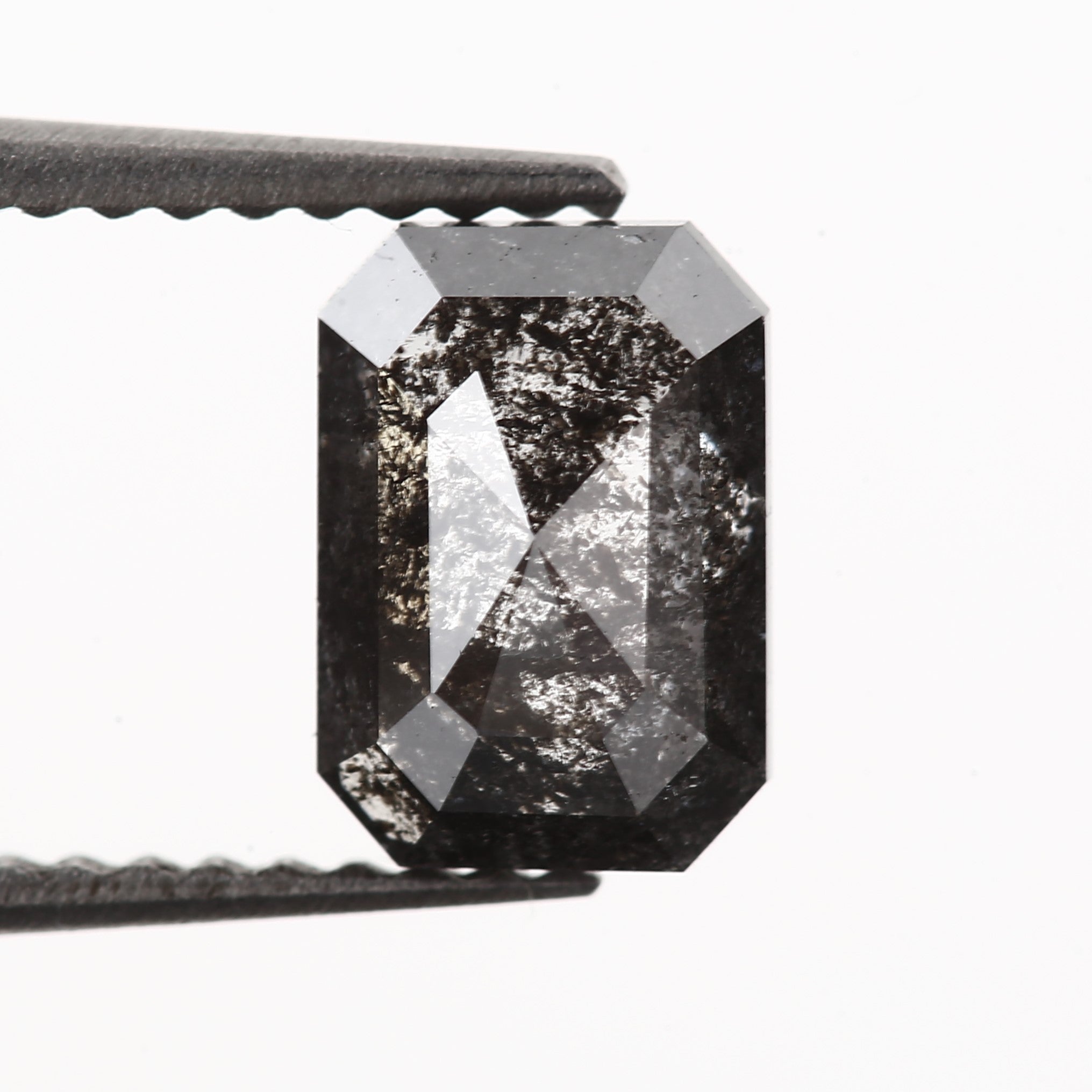 emerald salt pepper diamond