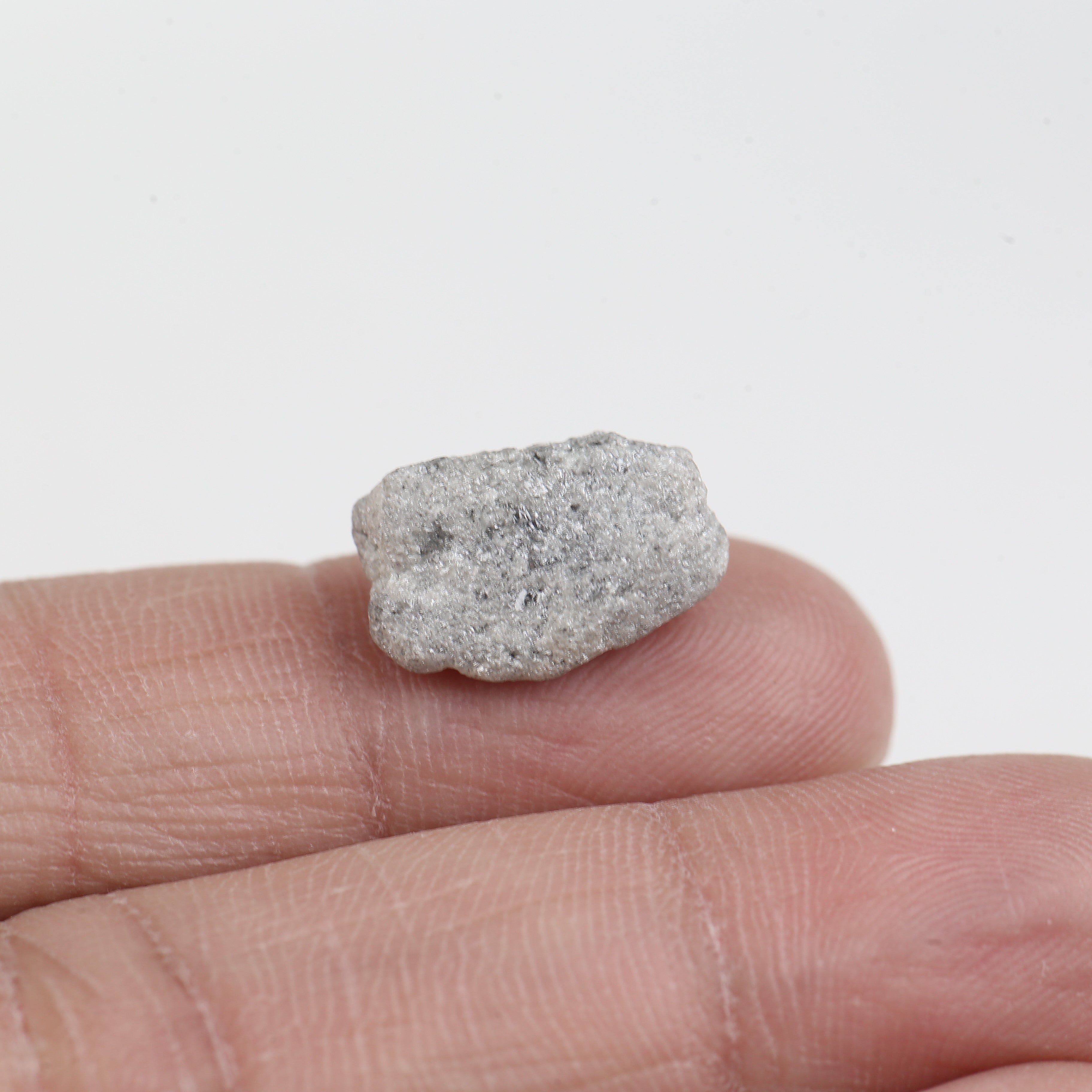 7.25 Carat Natural Raw Gray Diamond 14.72 MM
