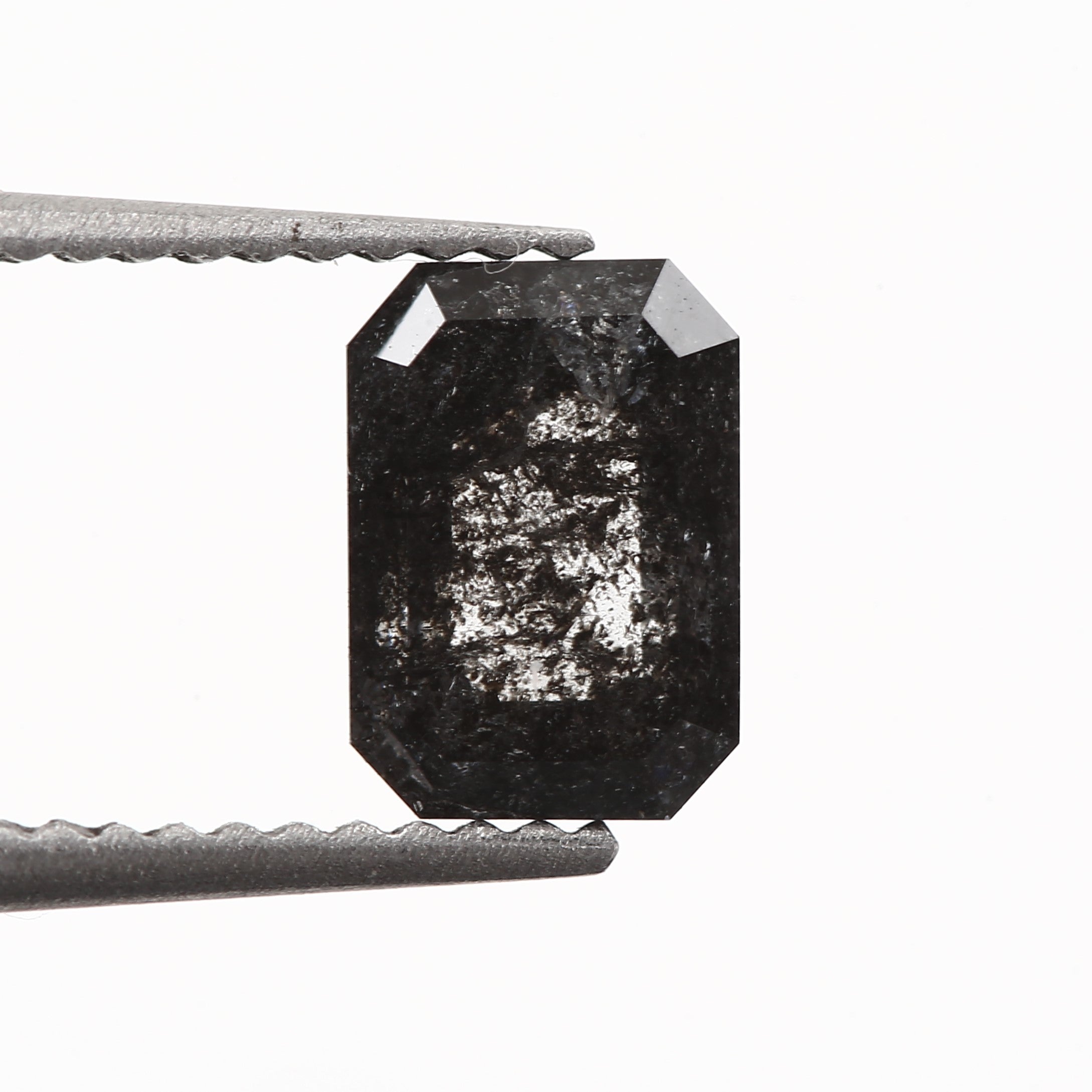 emerald salt pepper diamond rings