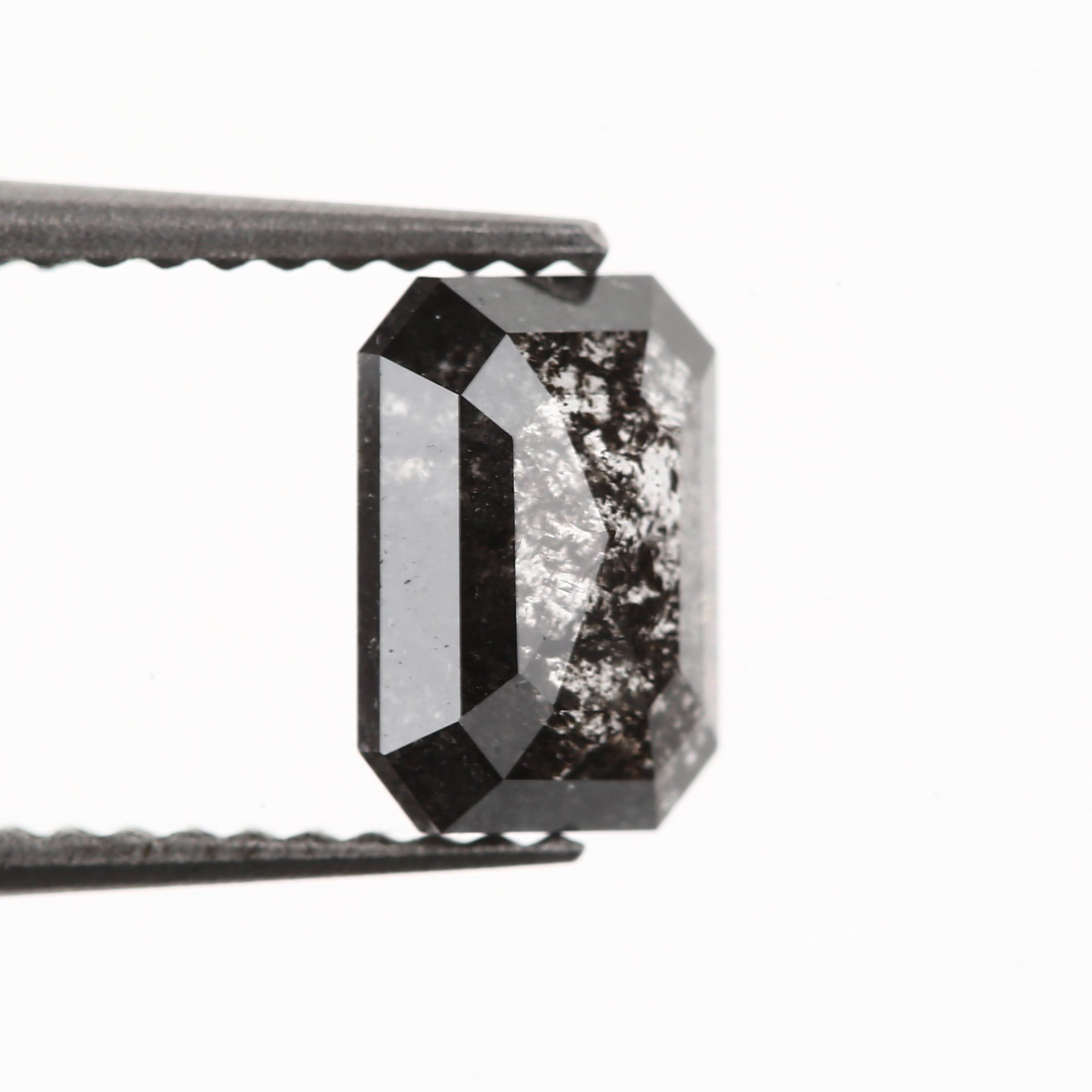 emerald salt pepper diamond loose ring