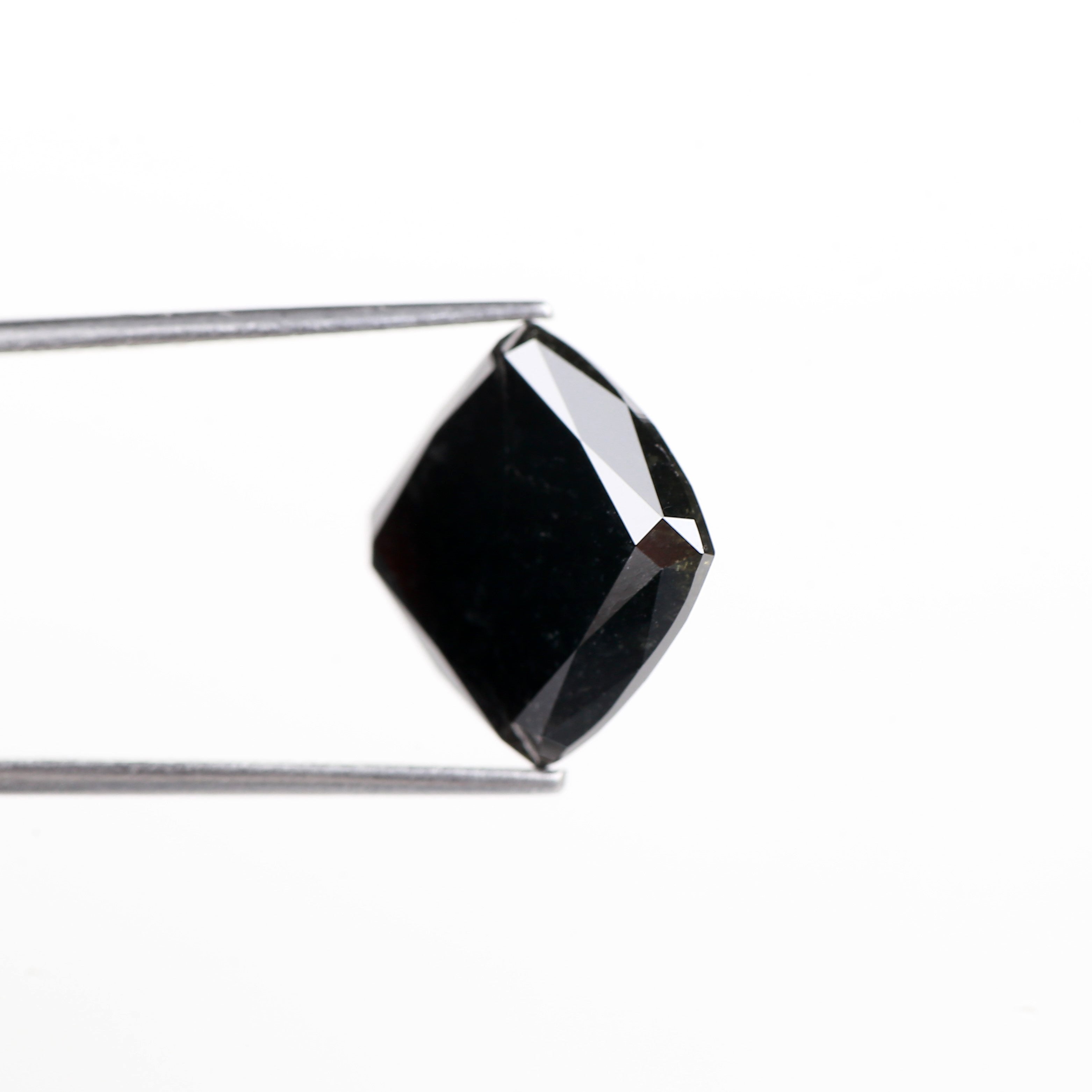 8 Carat Cushion Cut Black Diamond Natural Loose 12.40 MM