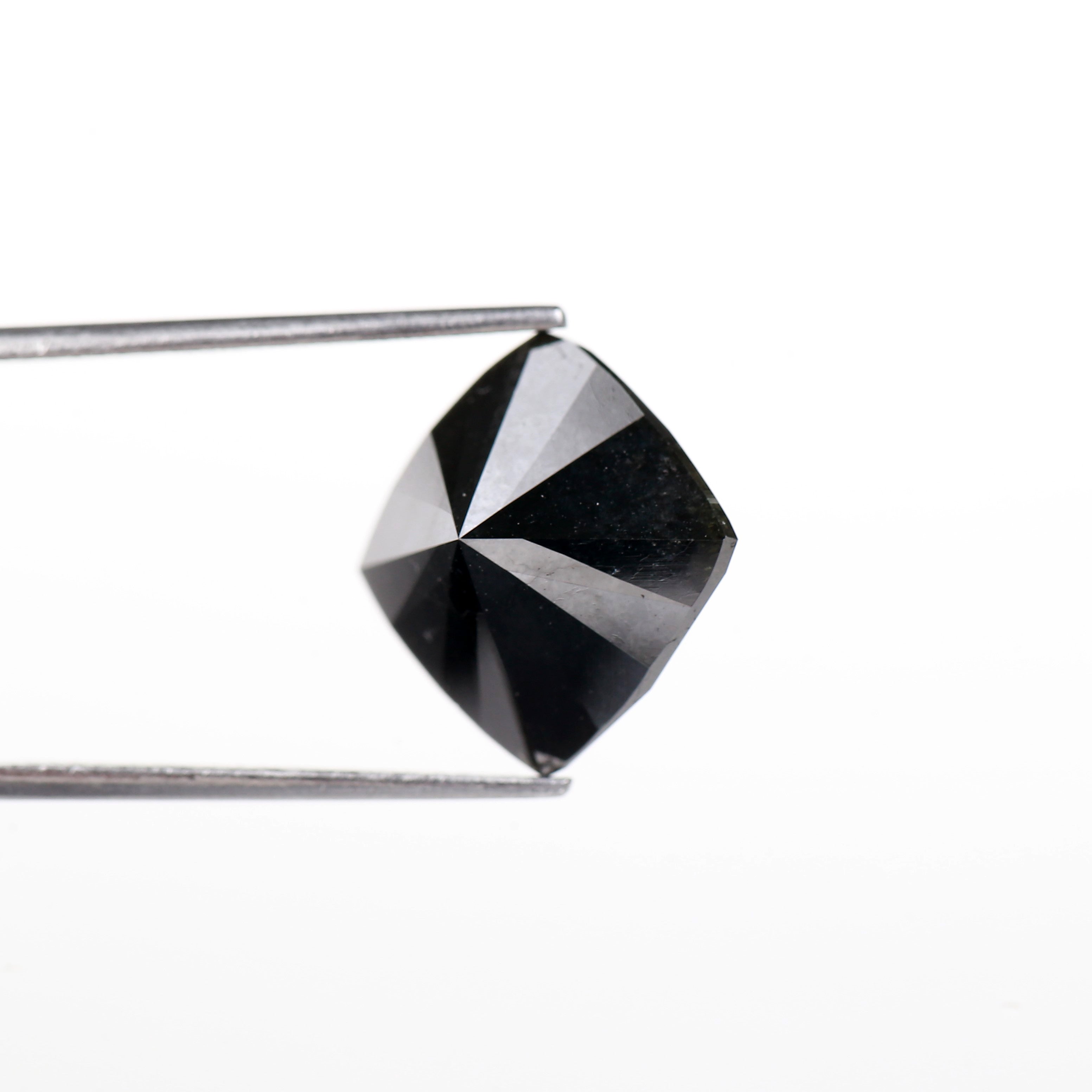 8 Carat Cushion Cut Black Diamond Natural Loose 12.40 MM