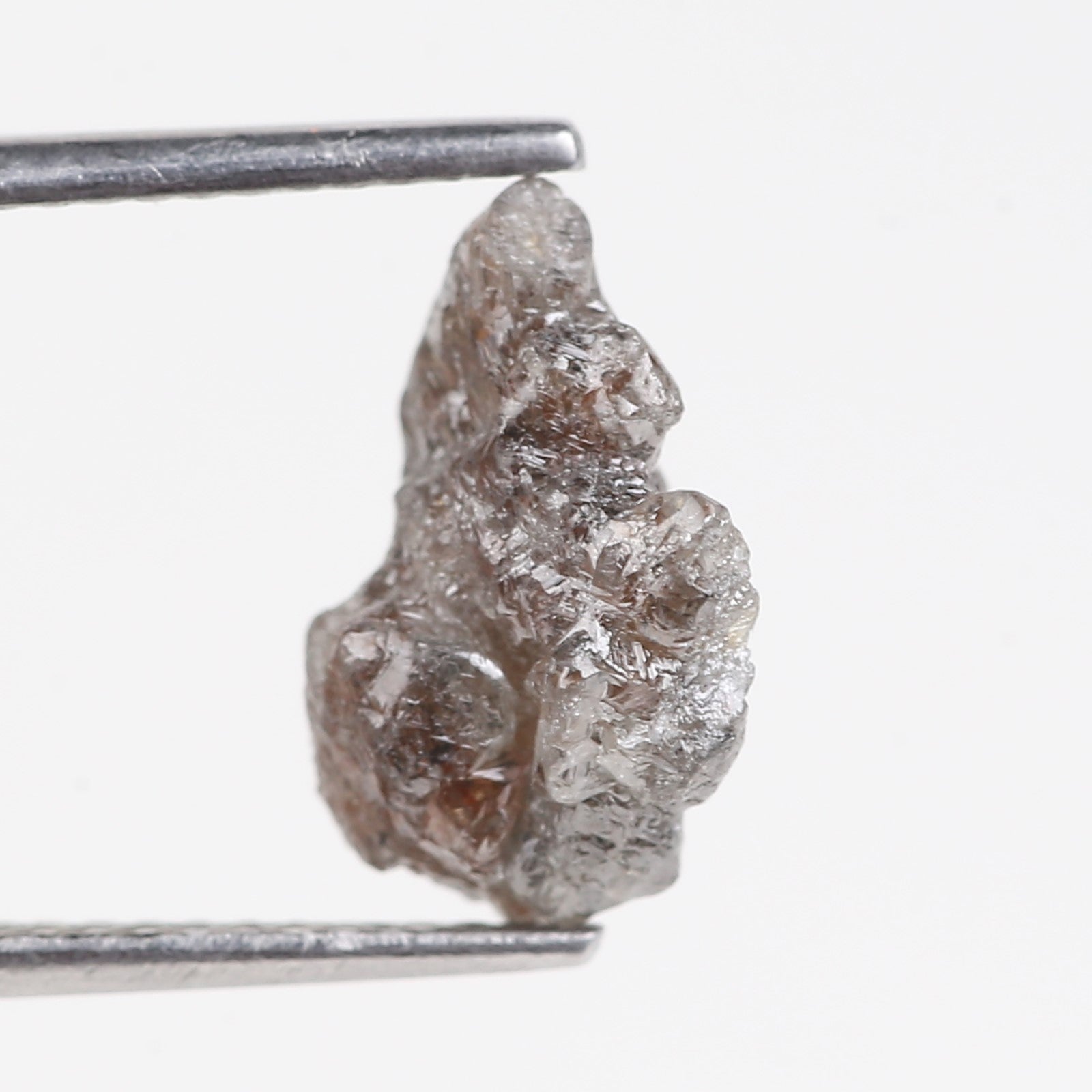 3.02 Carat Natural Uncut Raw Brown Diamond 12.25 MM