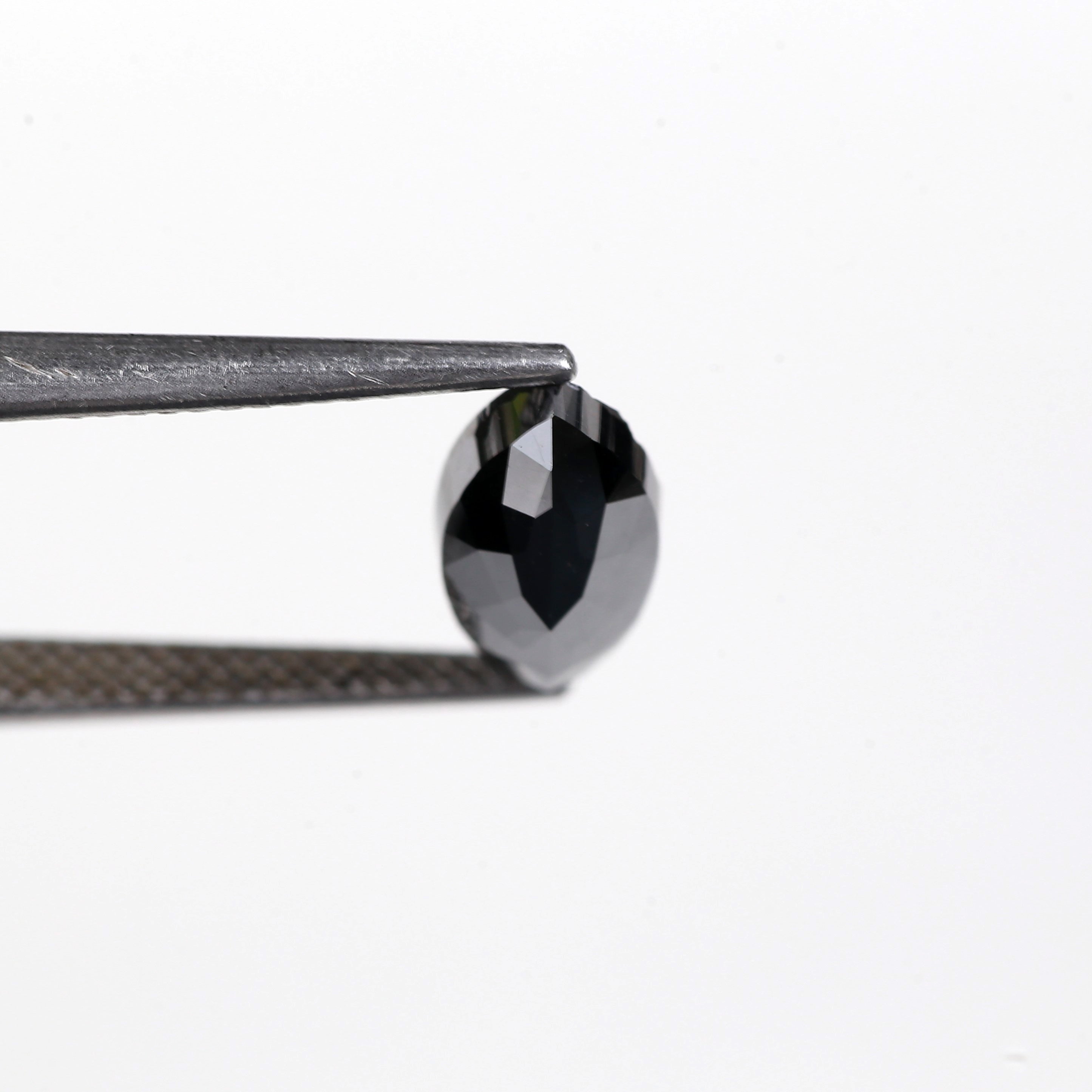 2.26 Carat Natural Marquise Rose Cut Black Diamond 10.60 MM