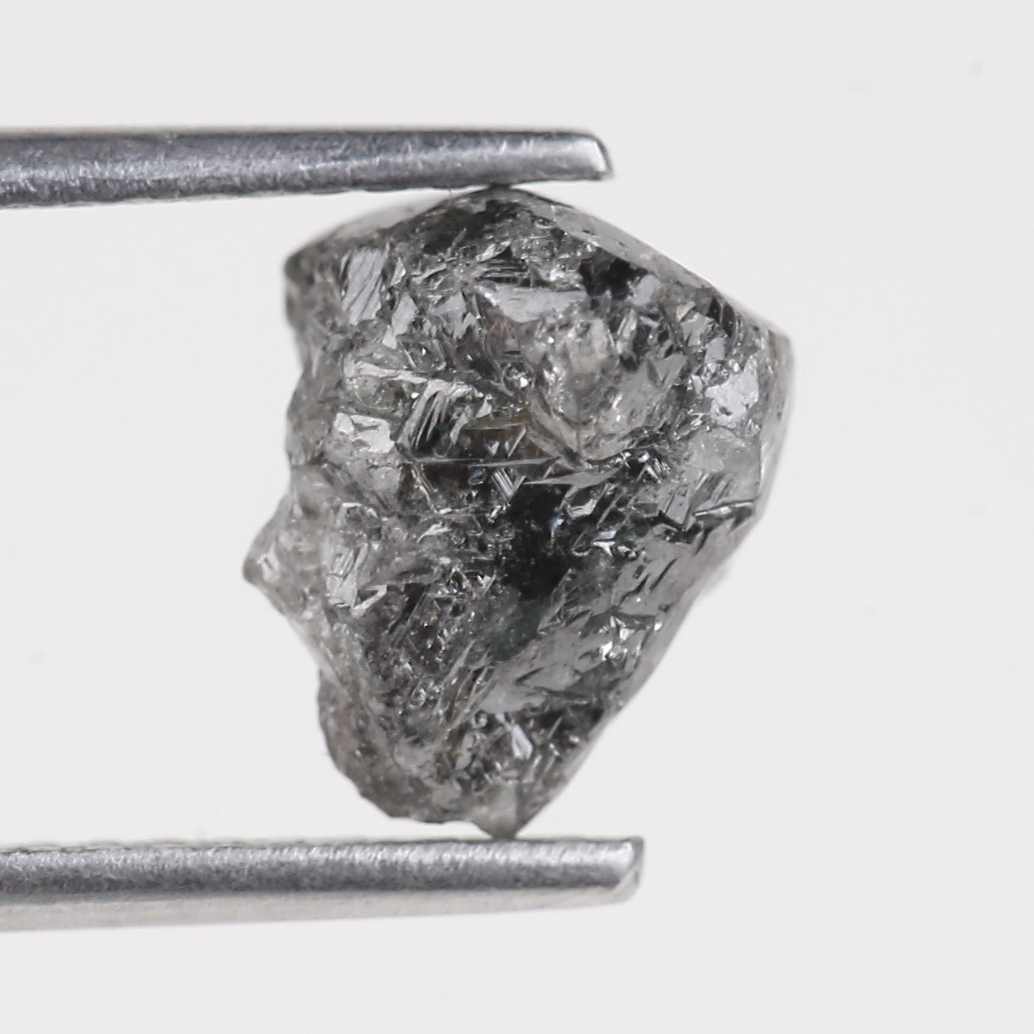 2.45 Carat Natural Rough Black Diamond 8.57 MM