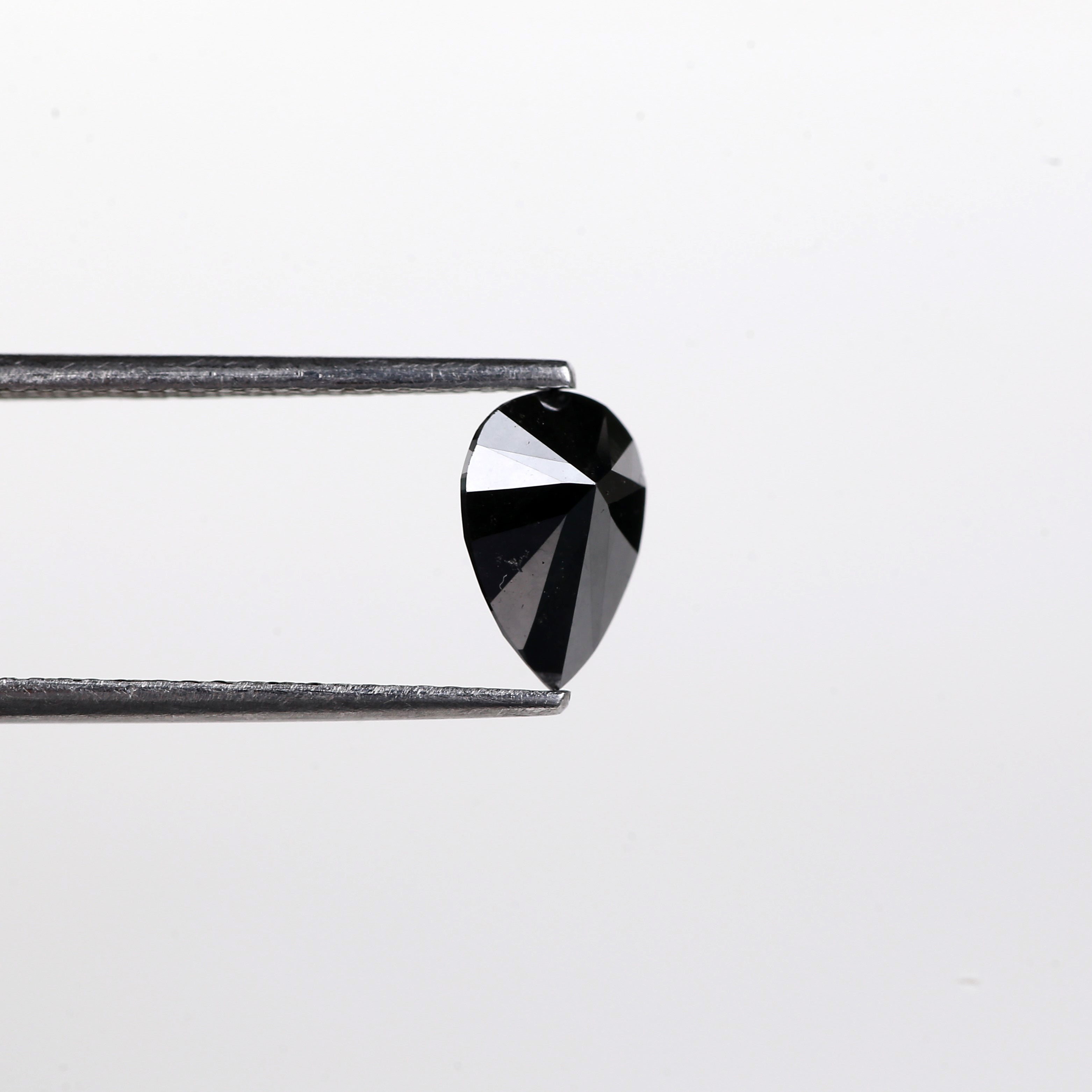 Natural 1 Ct Pear Black Diamond 8.8 MM