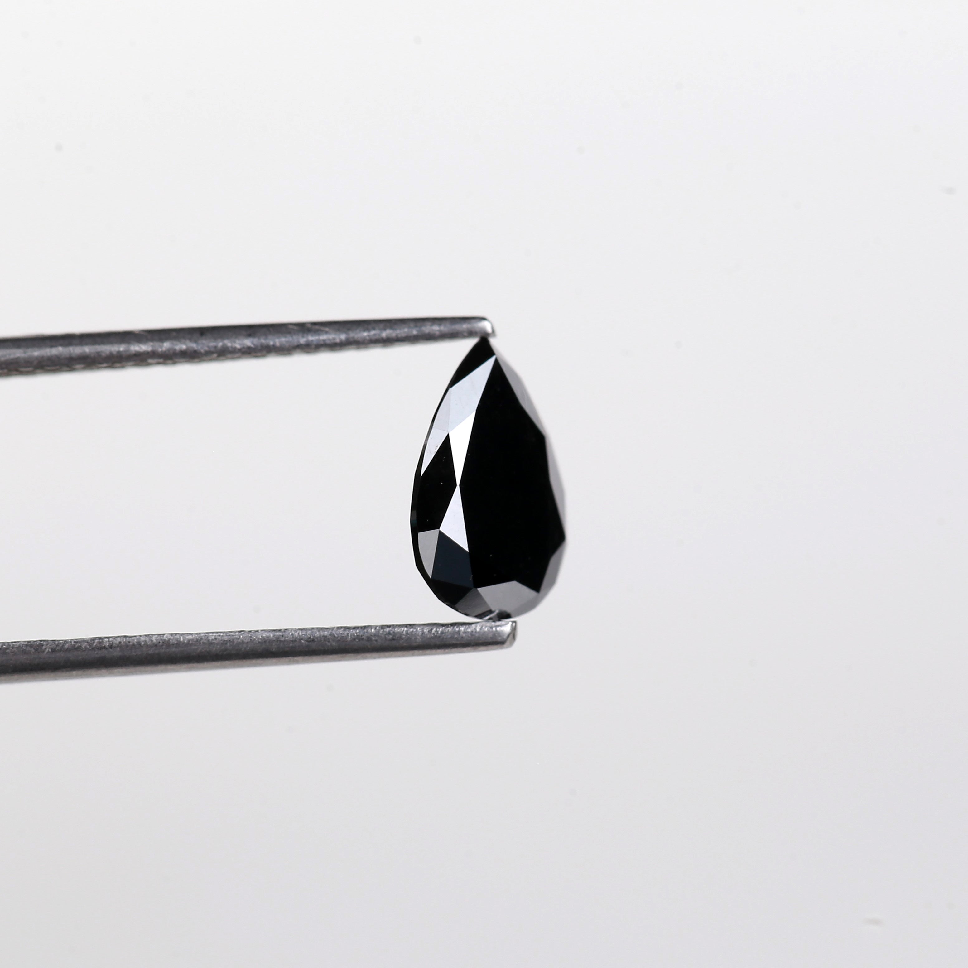 Natural 1 Ct Pear Black Diamond 8.8 MM