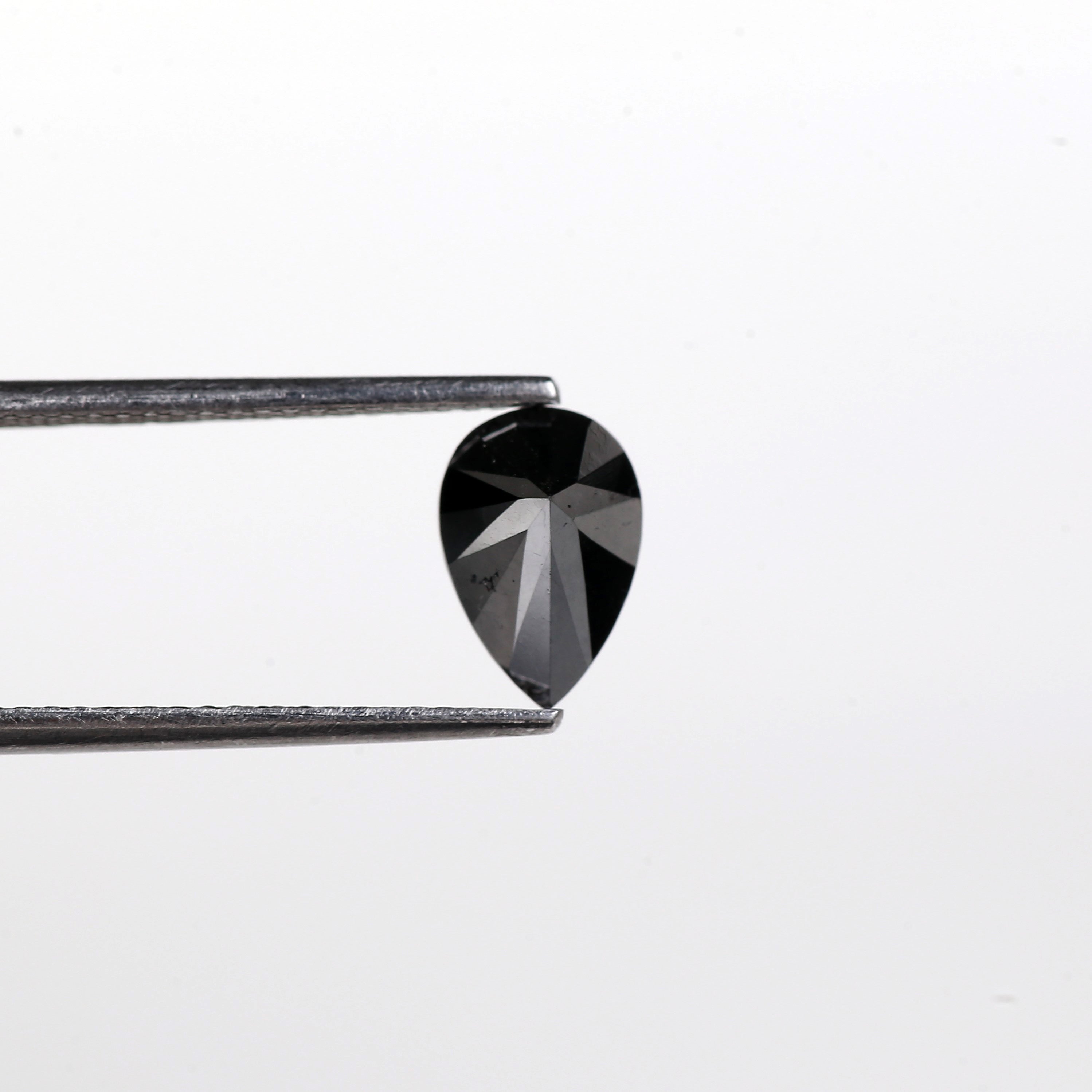 Natural 1 Ct Pear Black Diamond 8.8 MM