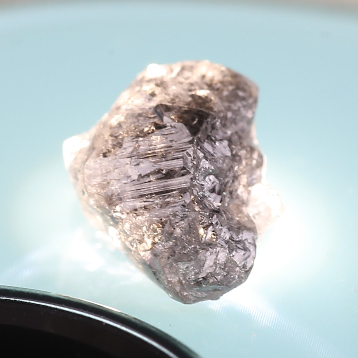 2.45 Carat Natural Rough Black Diamond 8.57 MM