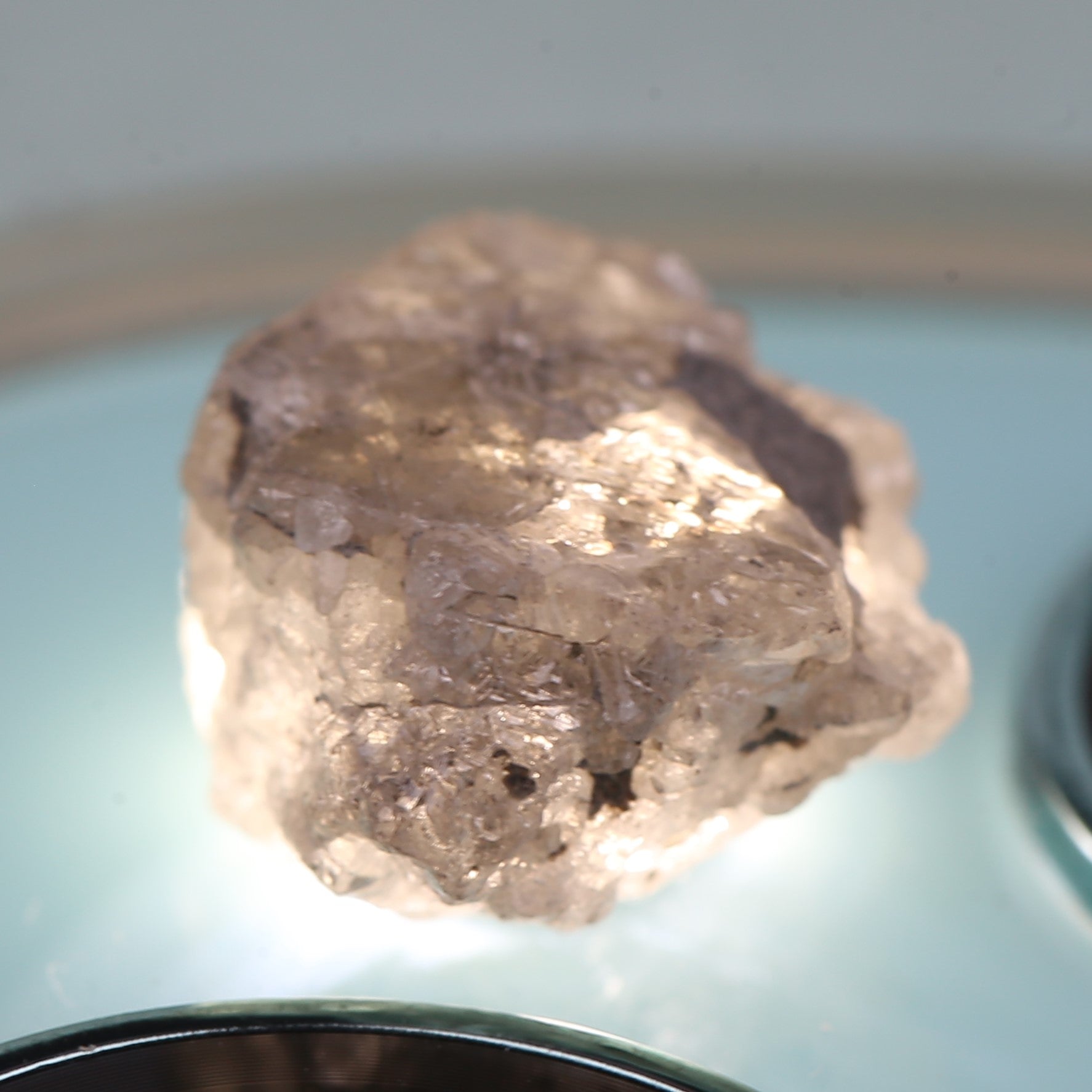 9.19 Carat Natural Gray Crystal Rough Diamond 13.54 MM