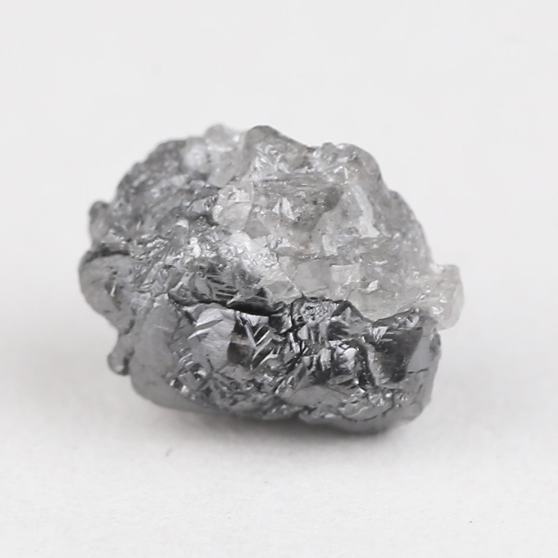 2.98 Carat Natural Gray Black Rough Diamond 9.22 MM