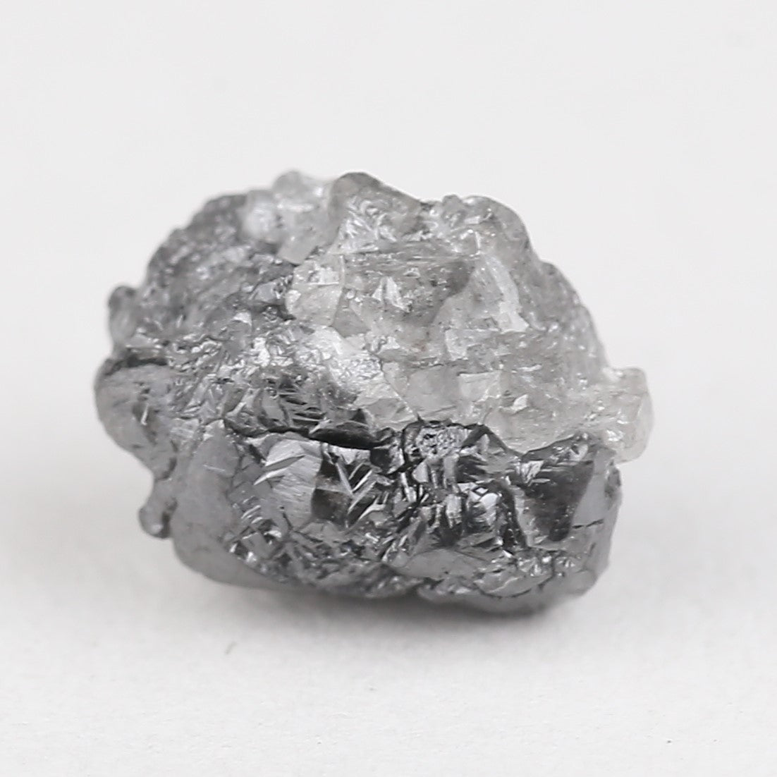 2.98 Carat Natural Gray Black Rough Diamond 9.22 MM
