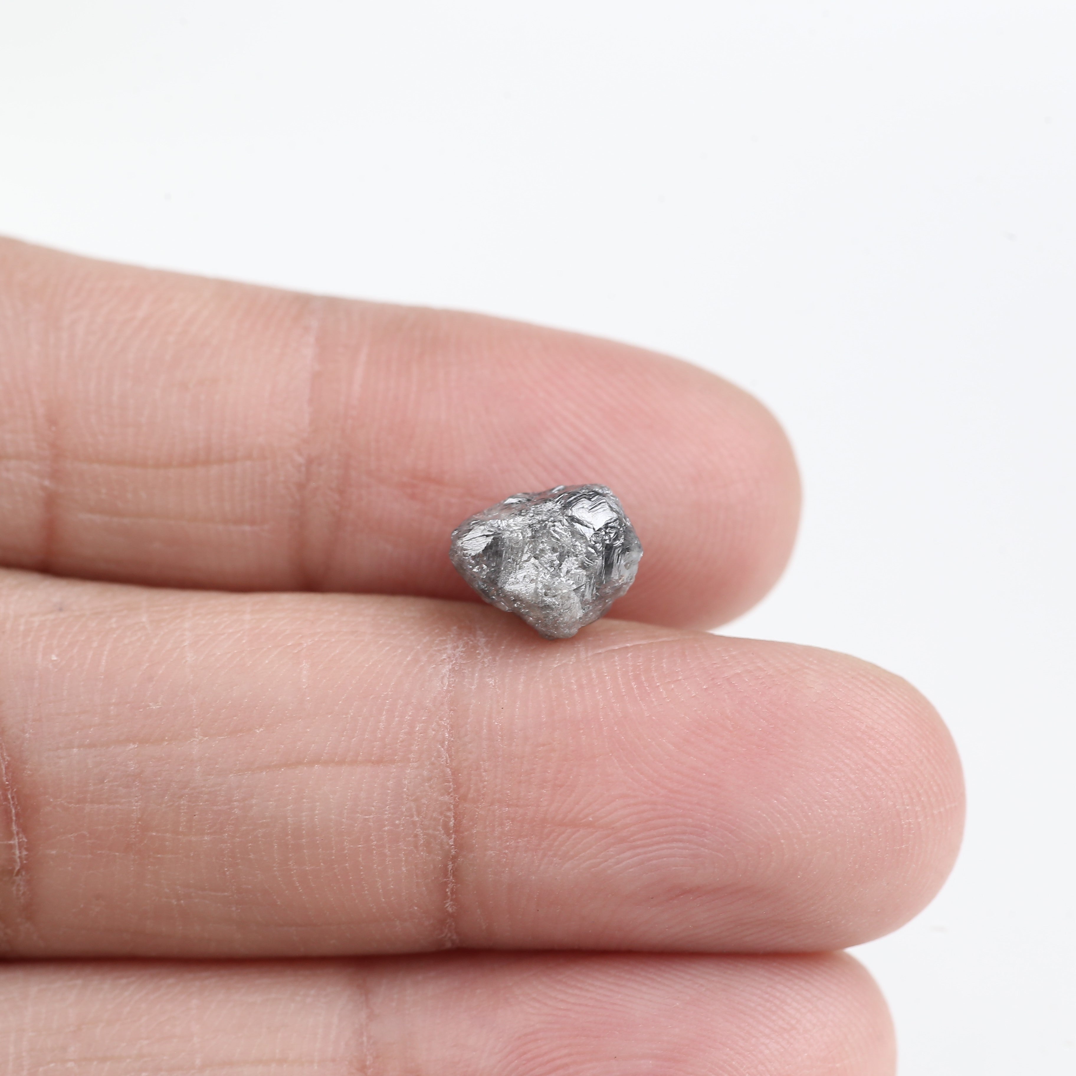 2.92 Carat Natural Rough Uncut Raw Gray Diamond For Jewelry