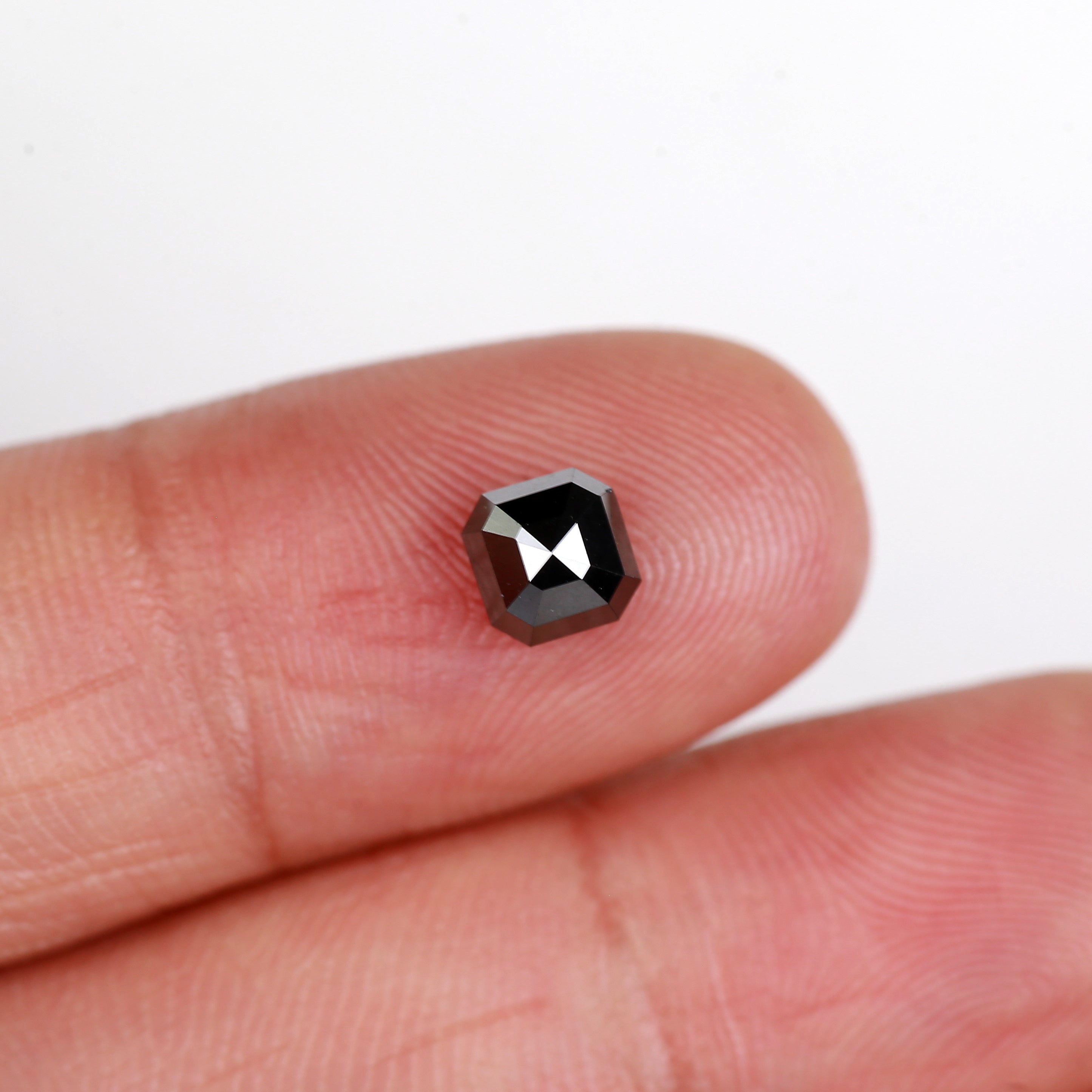 Natural Earth Mine Gorgeous 1 Ct Asscher Black Diamond 6 MM