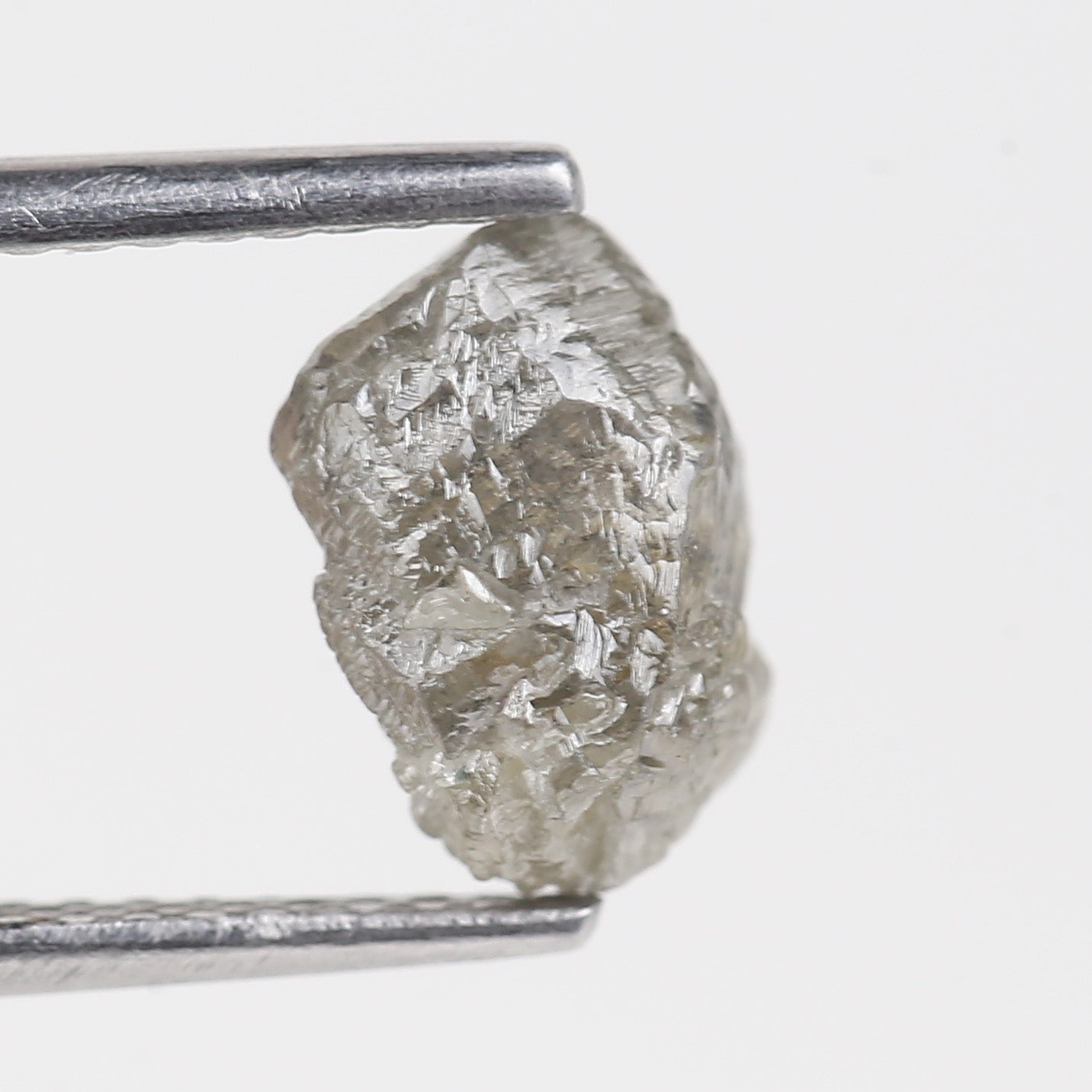 2.50 Carat Natural Rough Gray Diamond 8.45 MM