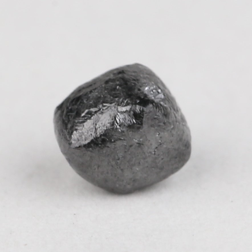 1.17 Carat Cube Rough White Black Diamond Rare Raw Uncut 5.02 MM