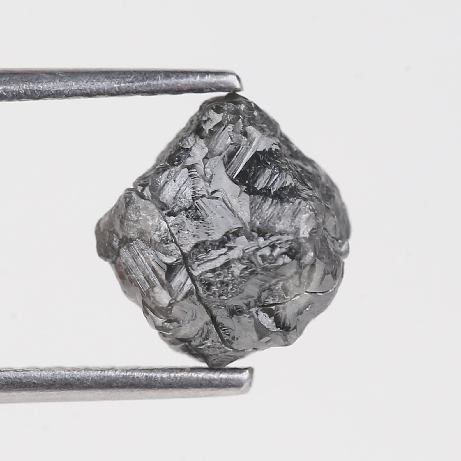 3 Carat Natural Gray Black Rough Diamond