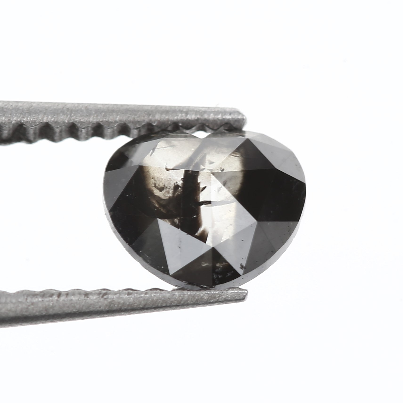 rose cut salt and pepper diamond