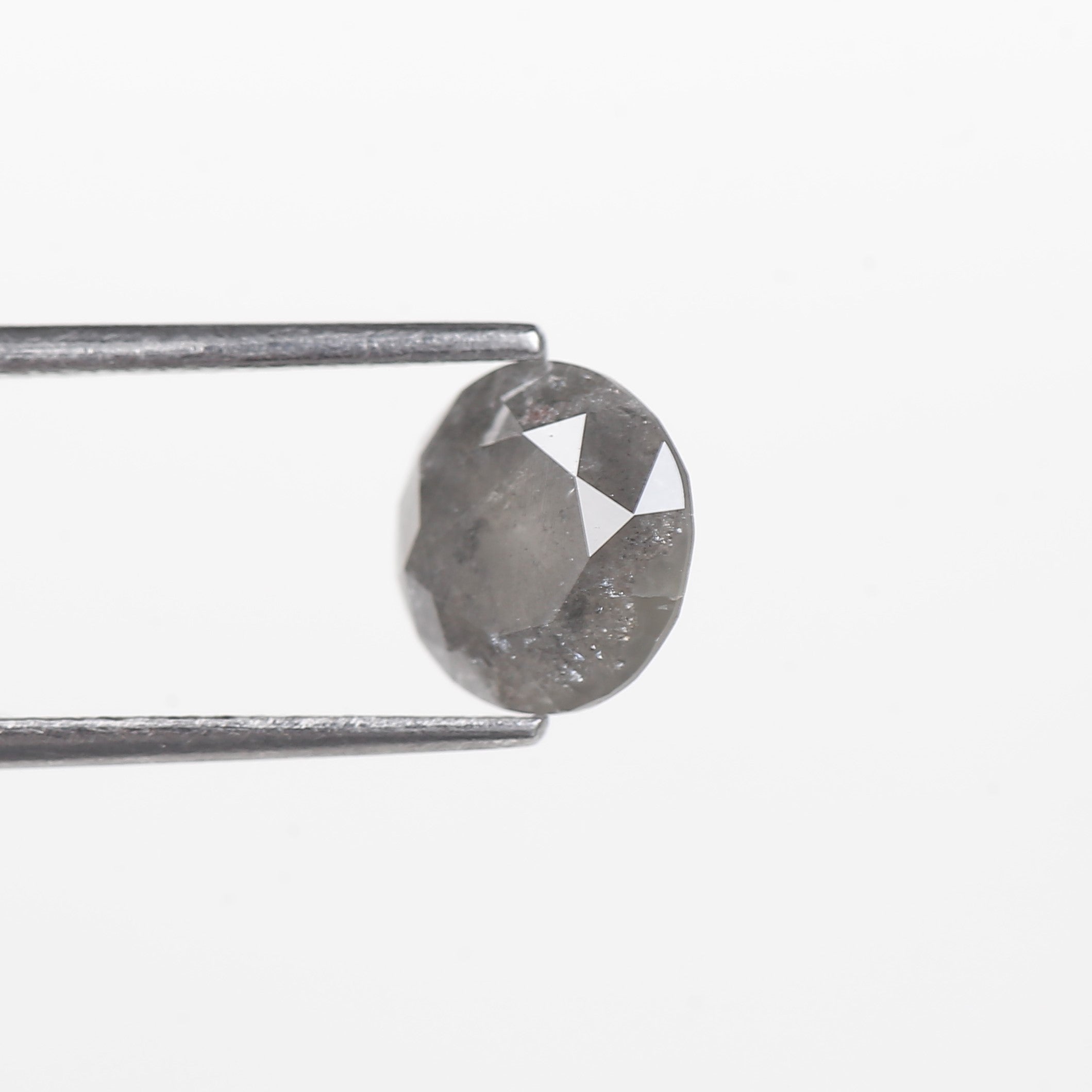 2.34 Carat Fancy Gray Round Cut Salt & Pepper Diamond 8.20 MM