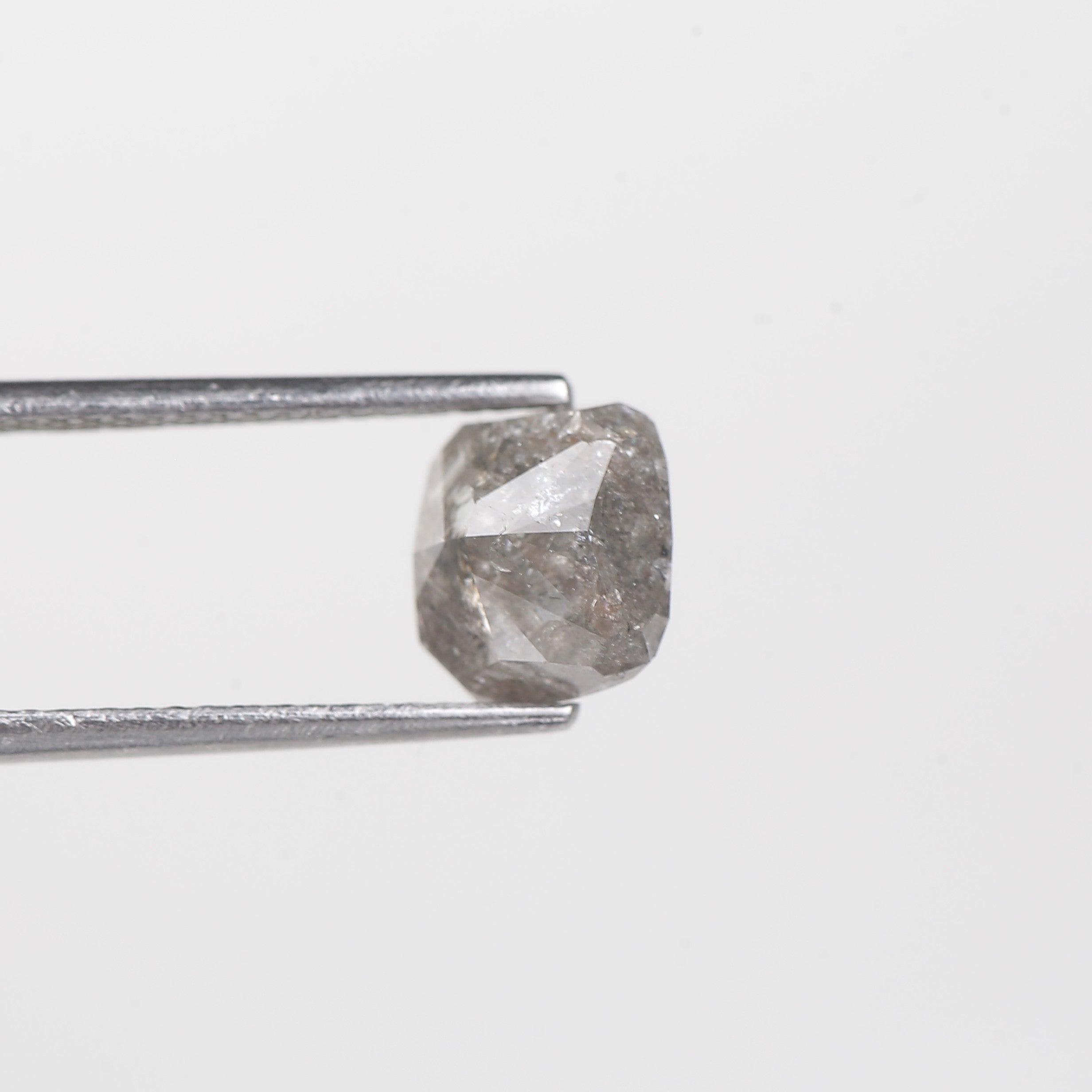 2.43 Carat Fancy Gray Cushion Radiant Cut Salt & Pepper Diamond 7.5 MM
