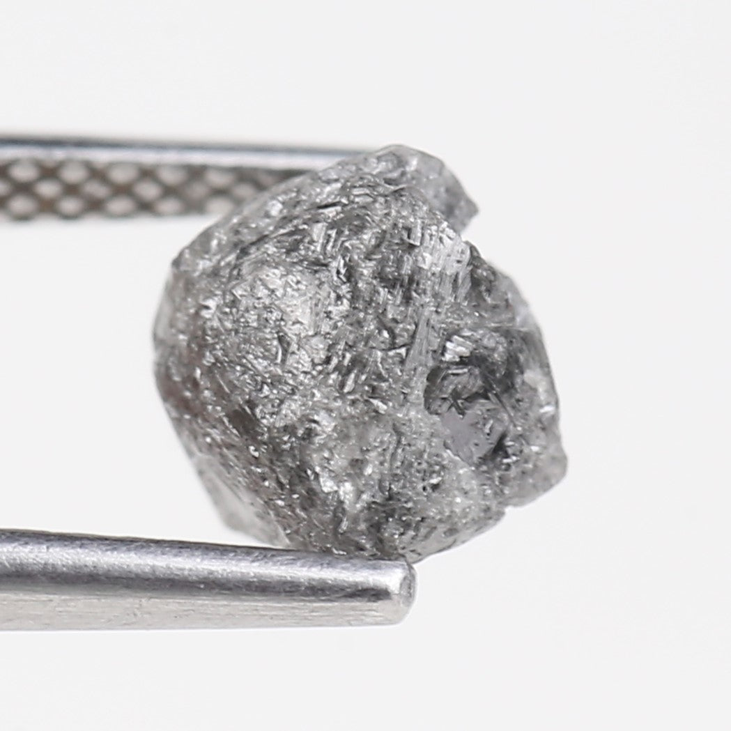 2.13 Carat Natural Rough Gray Diamond 6.7 MM