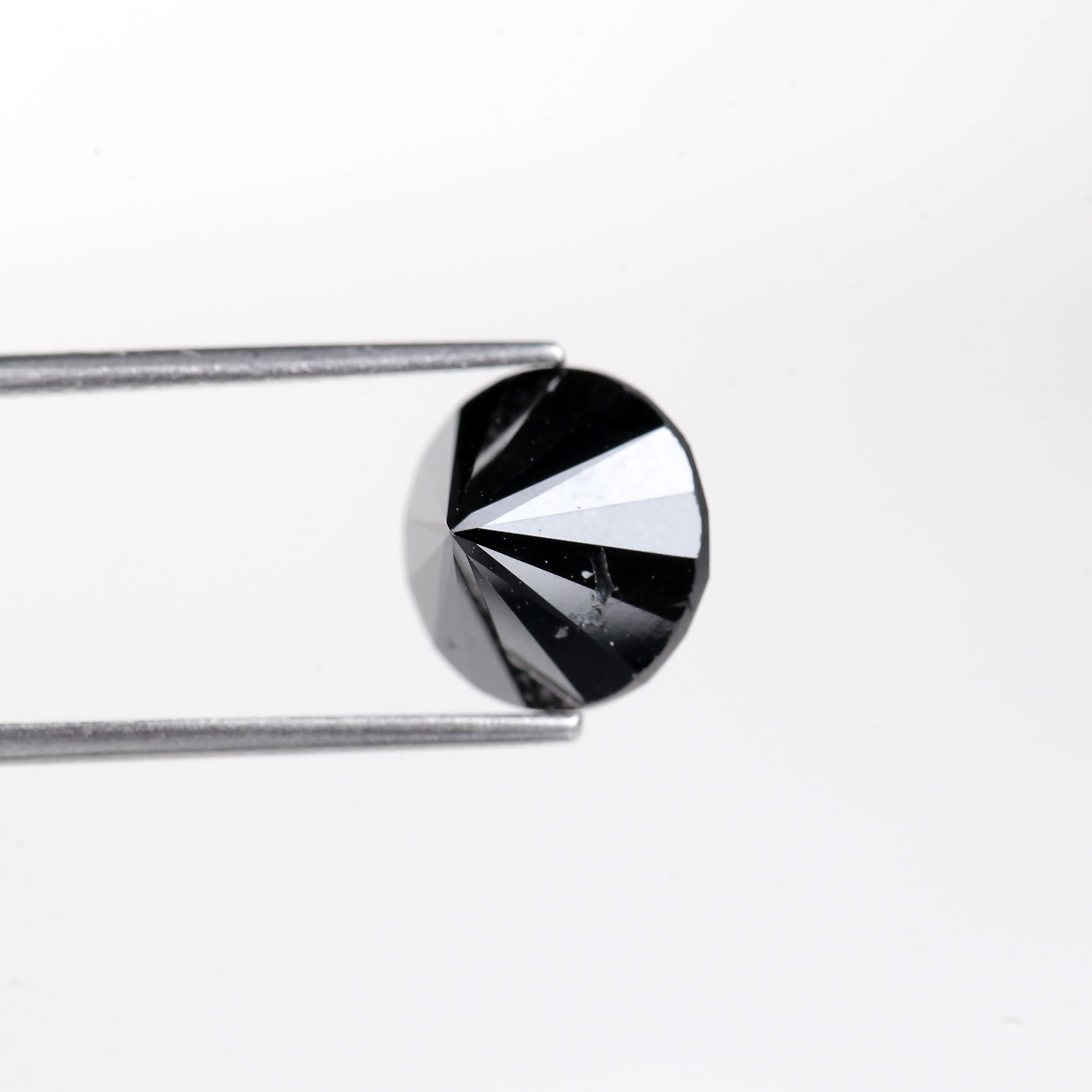 5.51 Carat Natural Round Cut Black Loose Diamond 10.20 MM