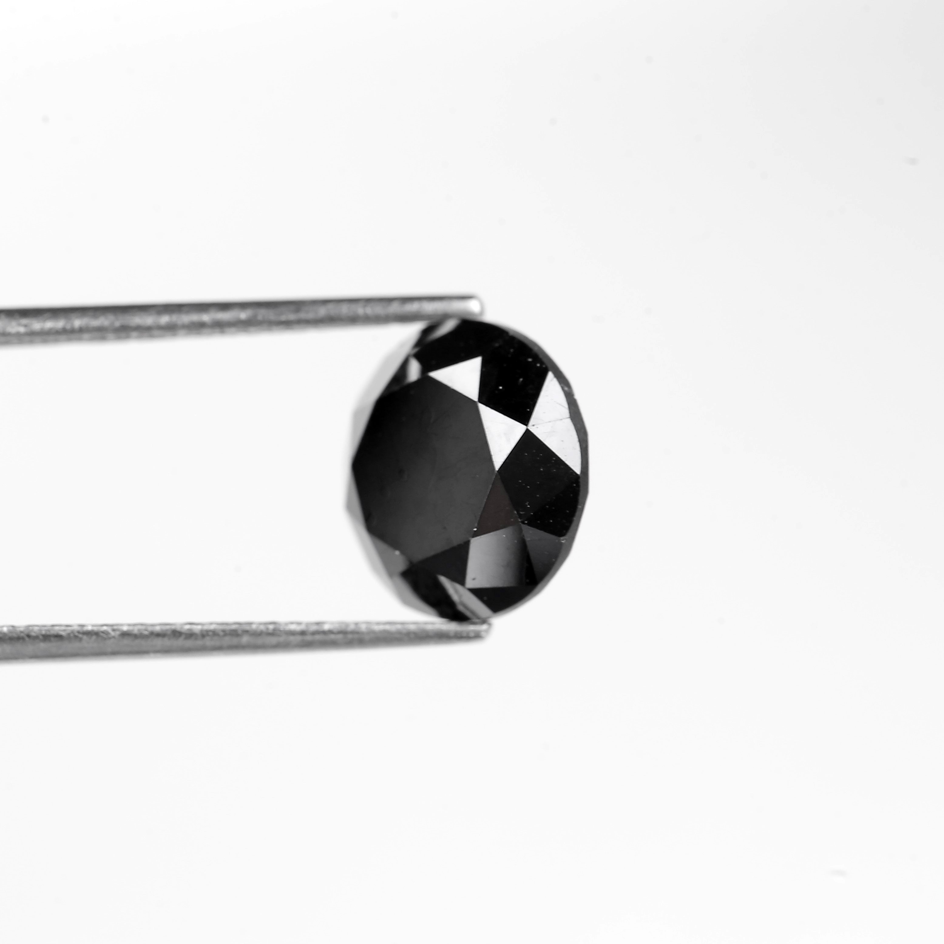 5.51 Carat Natural Round Cut Black Loose Diamond 10.20 MM
