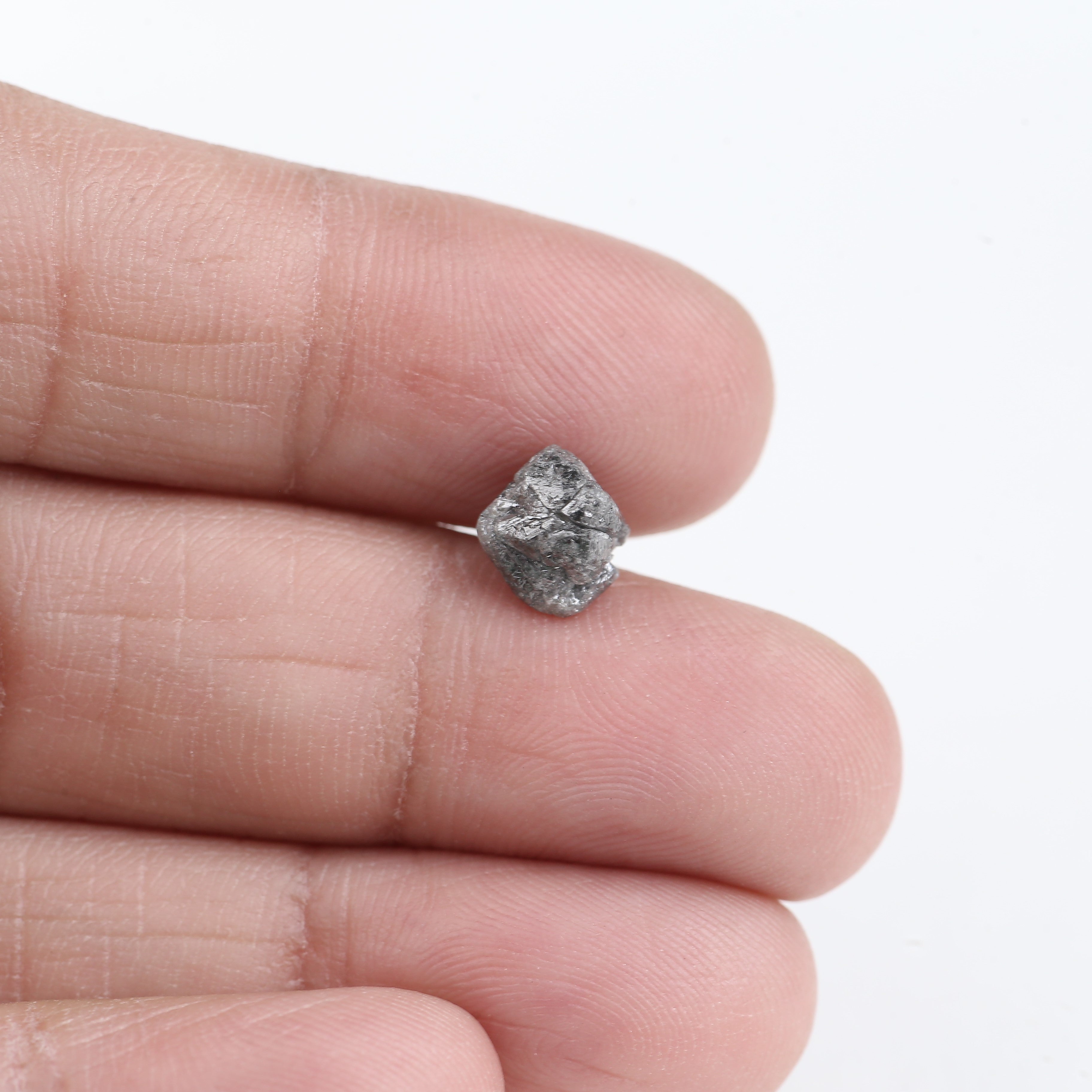 2.13 Carat Natural Rough Gray Diamond 6.7 MM