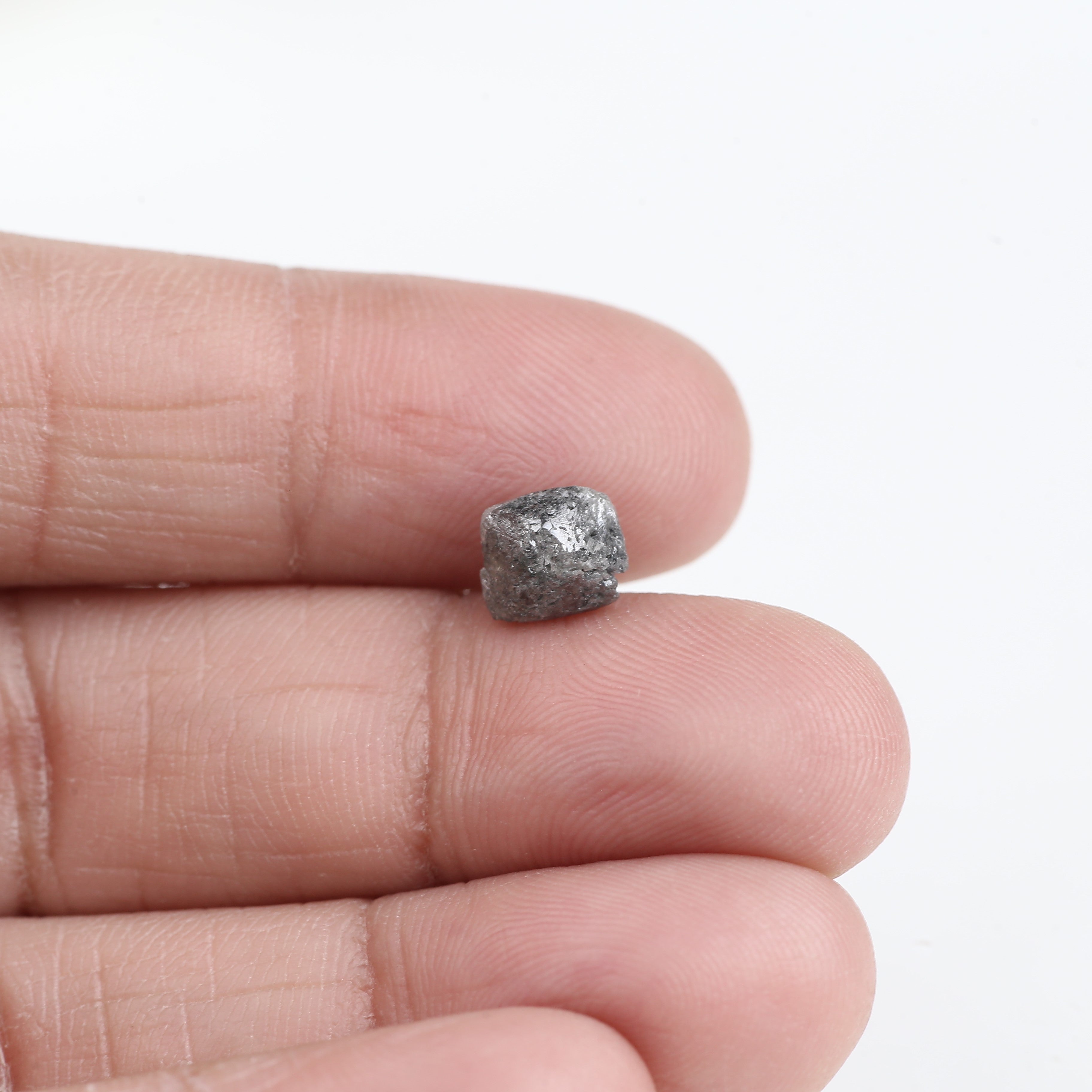 2.13 Carat Natural Rough Gray Diamond 6.7 MM