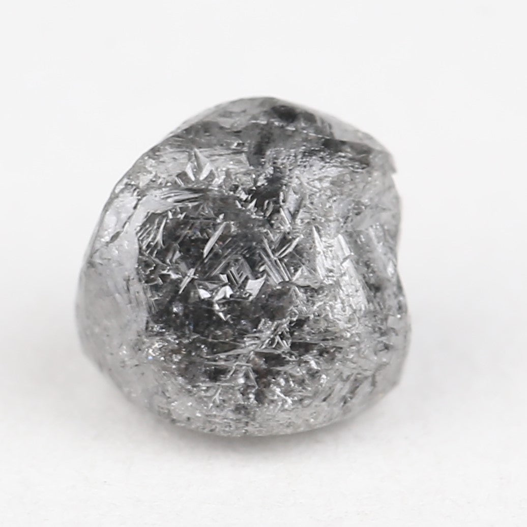 2.68 Carat Natural Black Gray Rough Diamond 7.52 MM