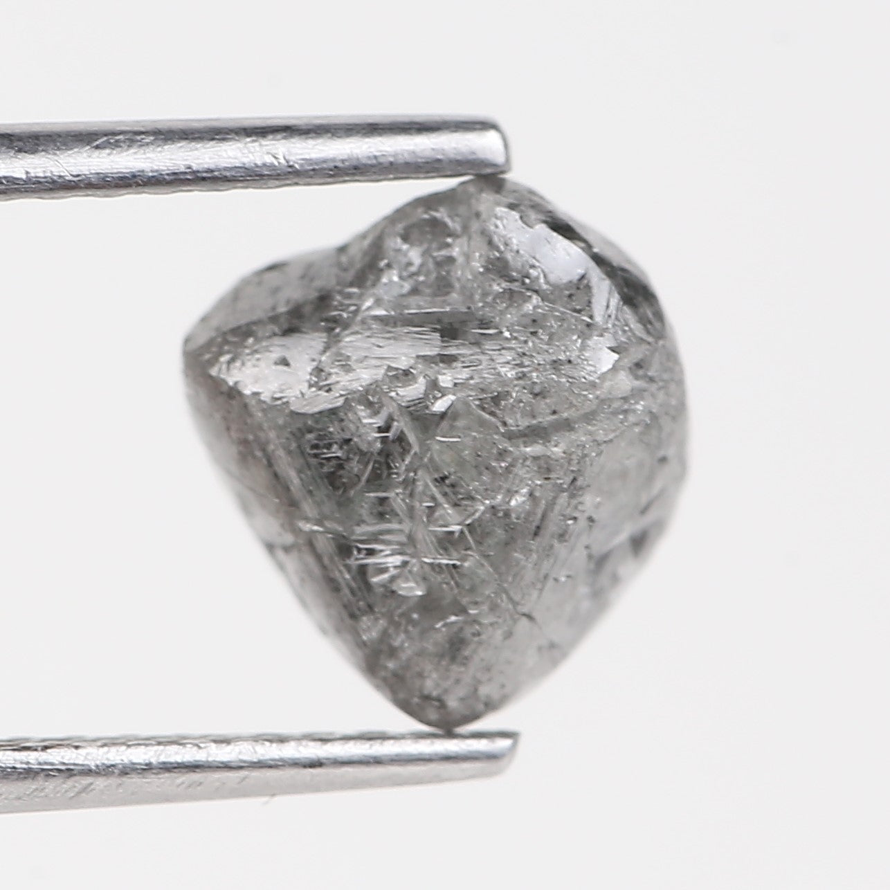 2.68 Carat Natural Black Gray Rough Diamond 7.52 MM
