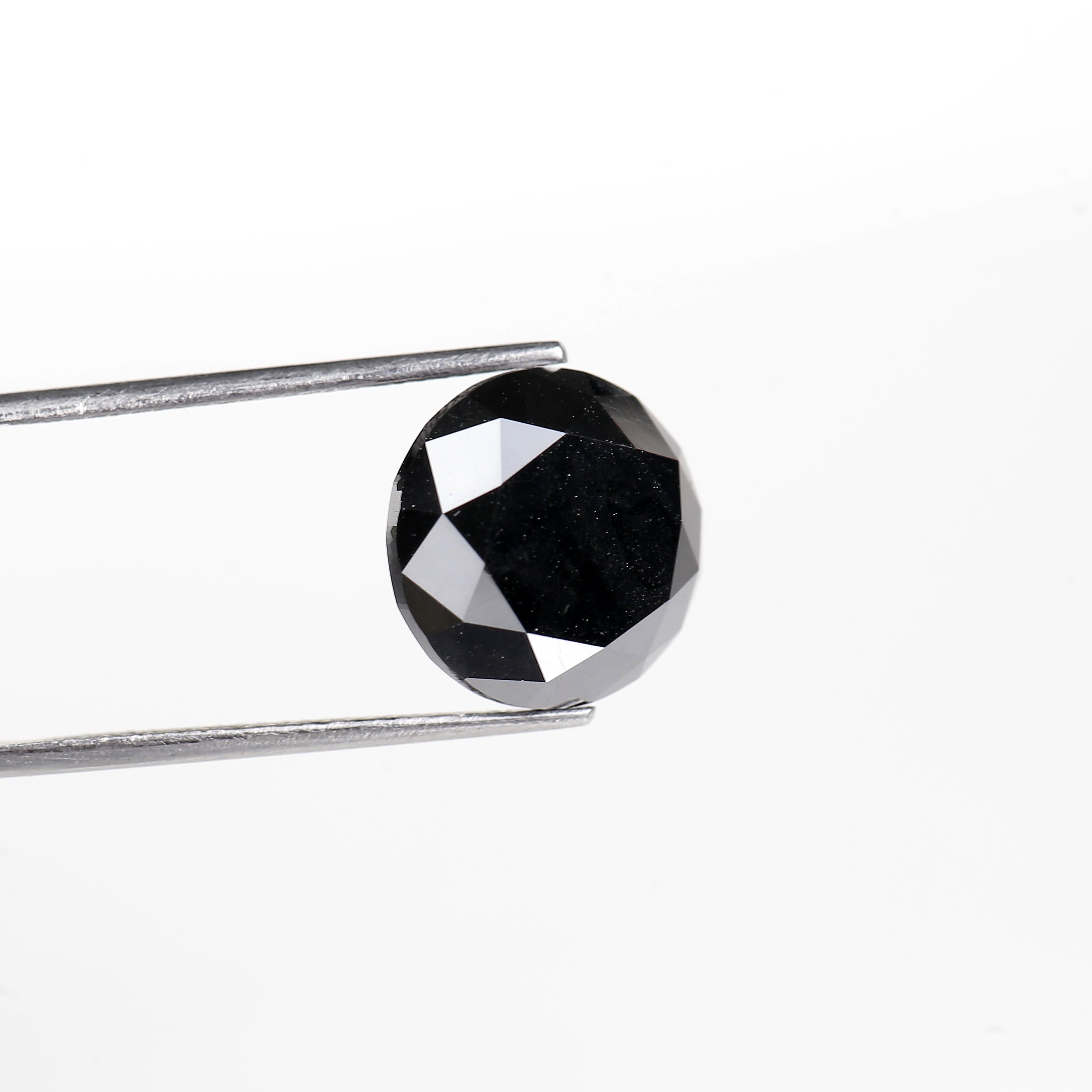 10 Carat Round Cut Black Diamond 12.30 MM