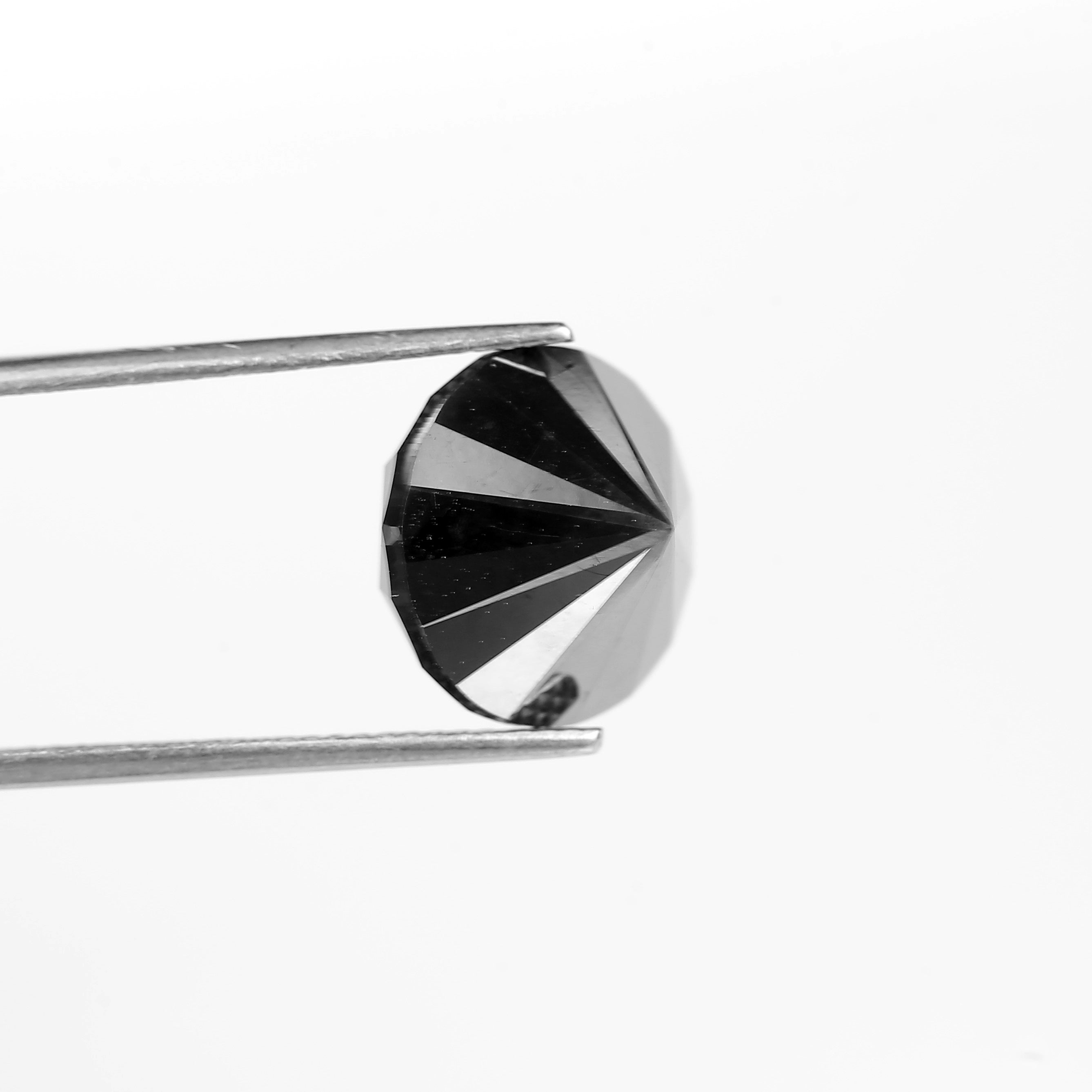 10 Carat Round Cut Black Diamond 12.30 MM