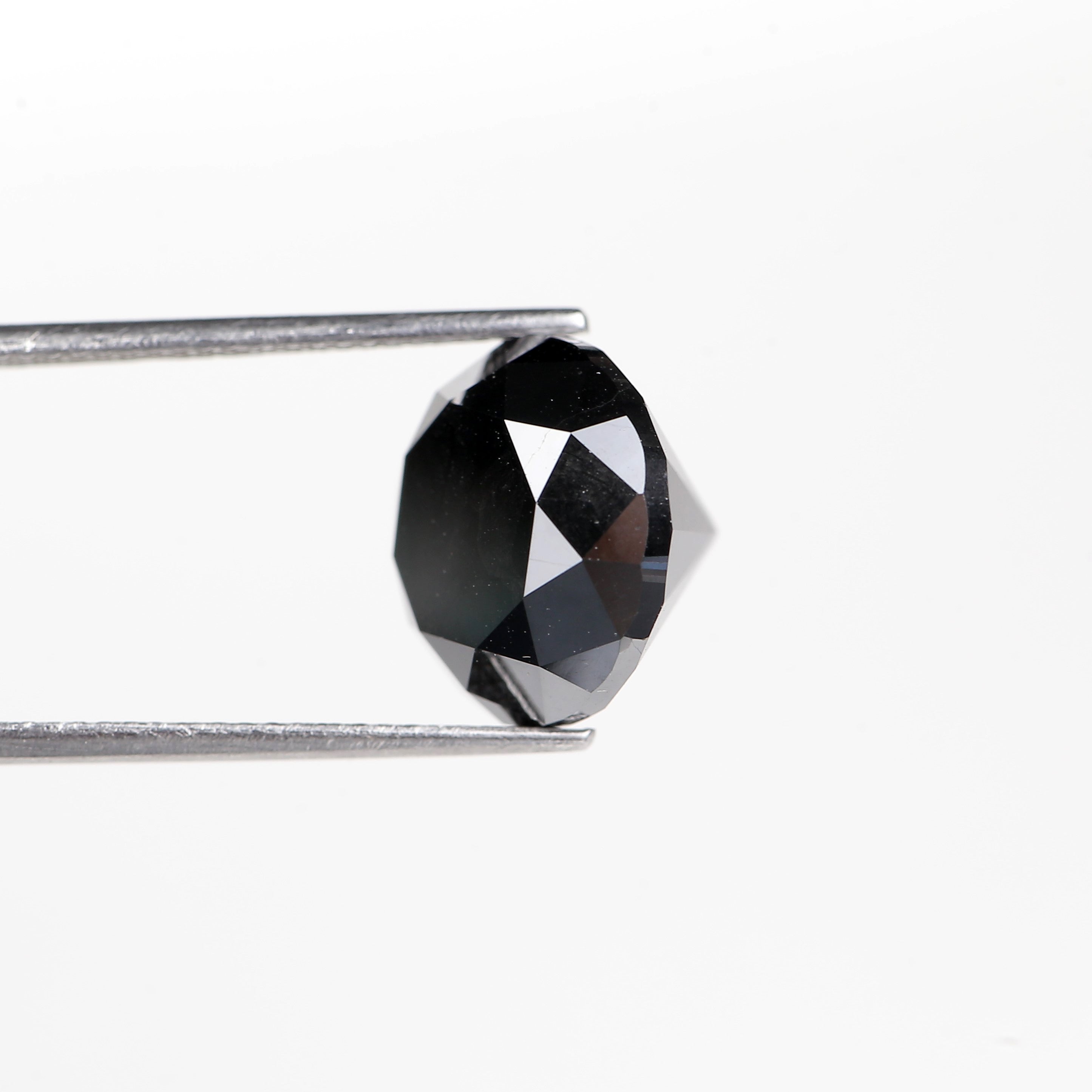 10 Carat Round Cut Black Diamond 12.30 MM