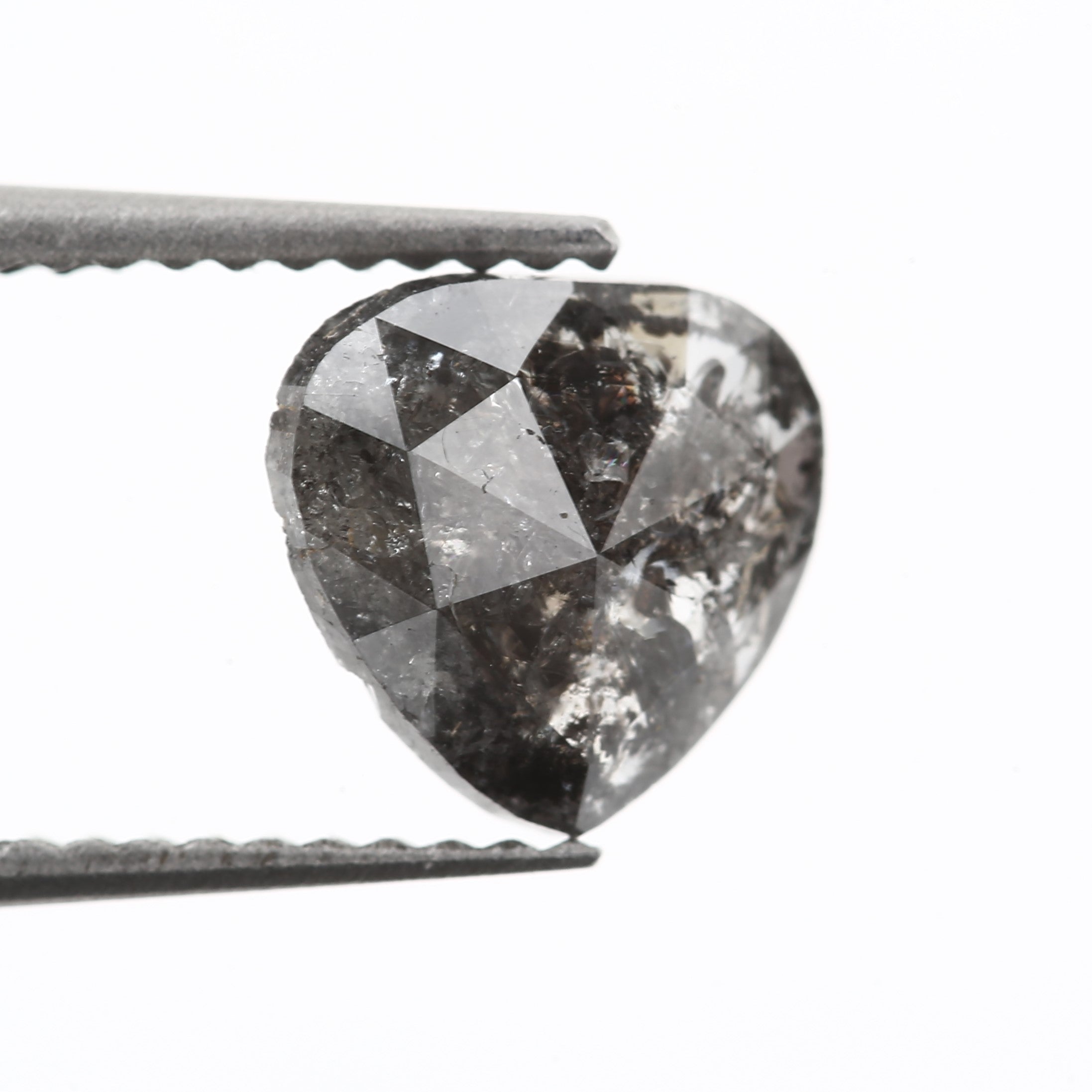 natural diamond salt and pepper ring