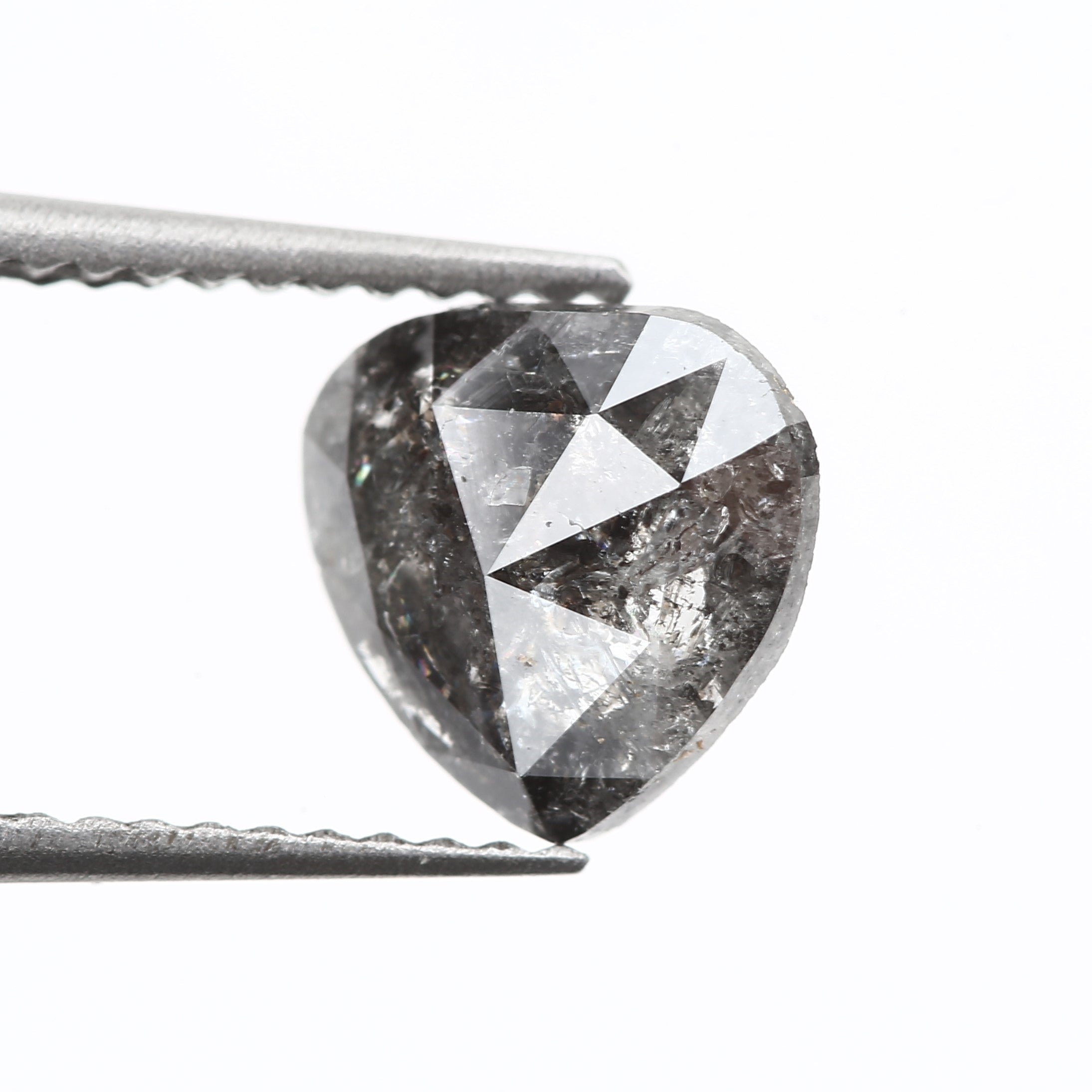 natural diamond salt and pepper engagement