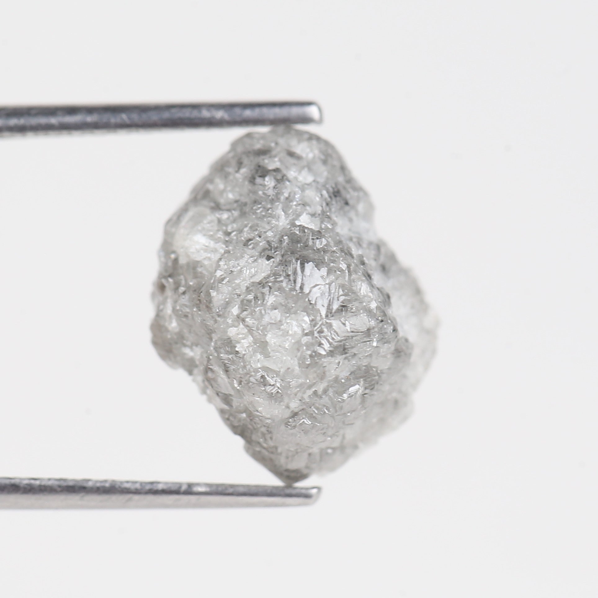 8.29 Carat Natural Rough Uncut Raw Gray Diamond 12.15 MM