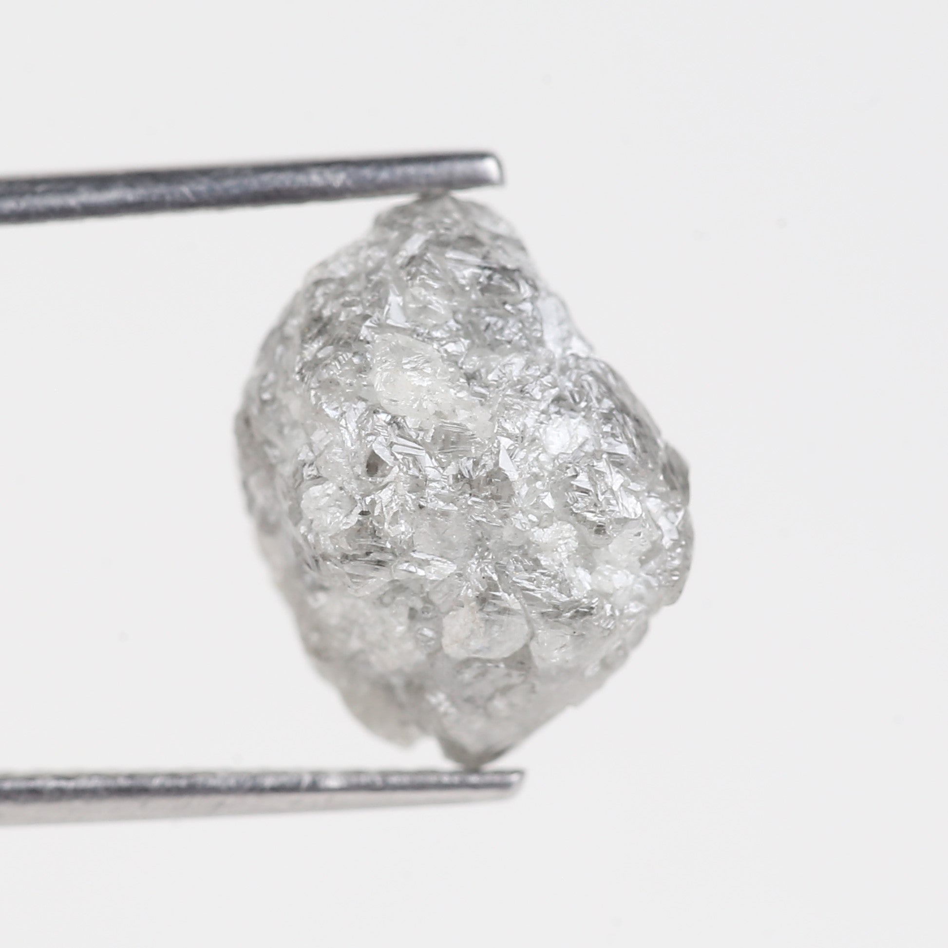 8.29 Carat Natural Rough Uncut Raw Gray Diamond 12.15 MM