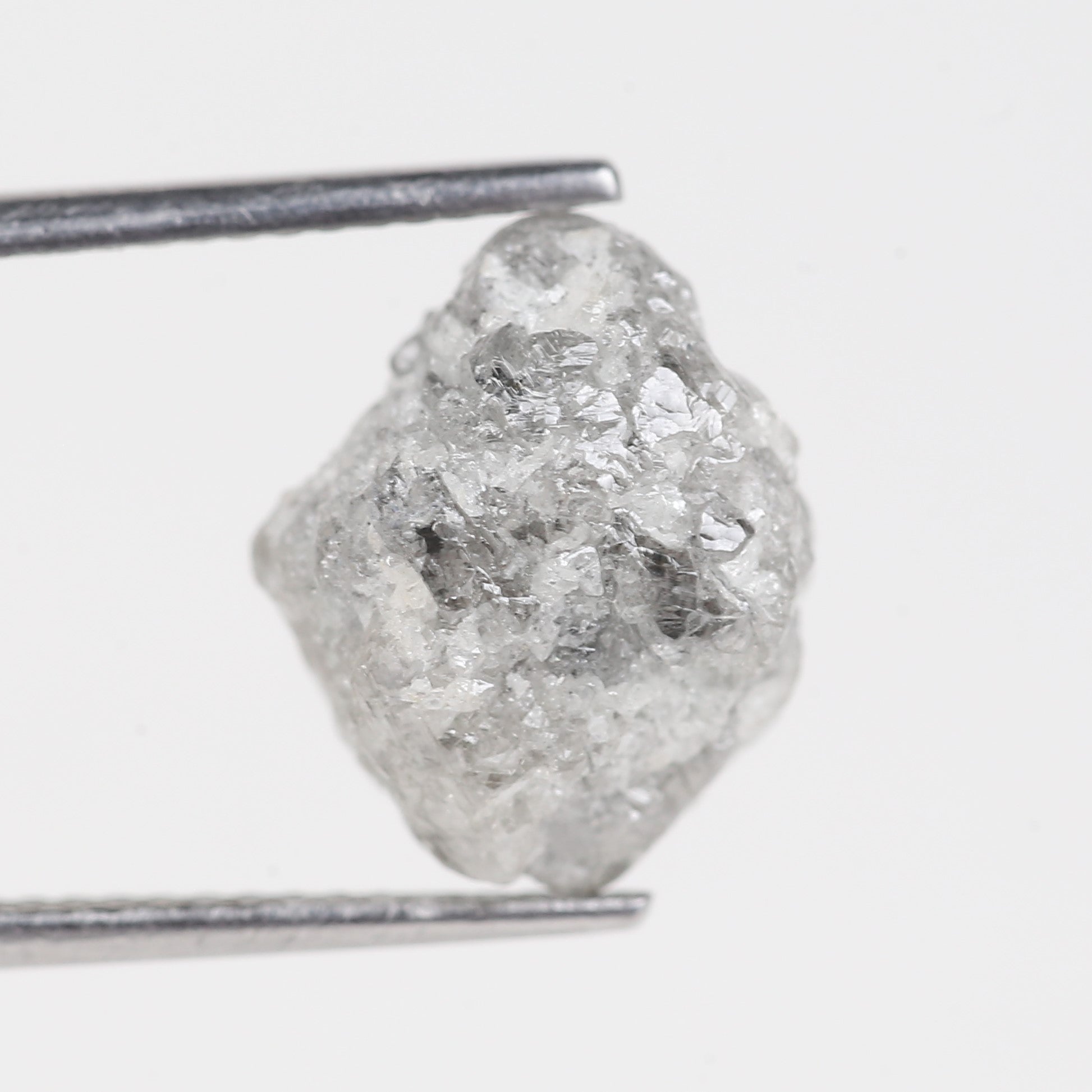 8.29 Carat Natural Rough Uncut Raw Gray Diamond 12.15 MM