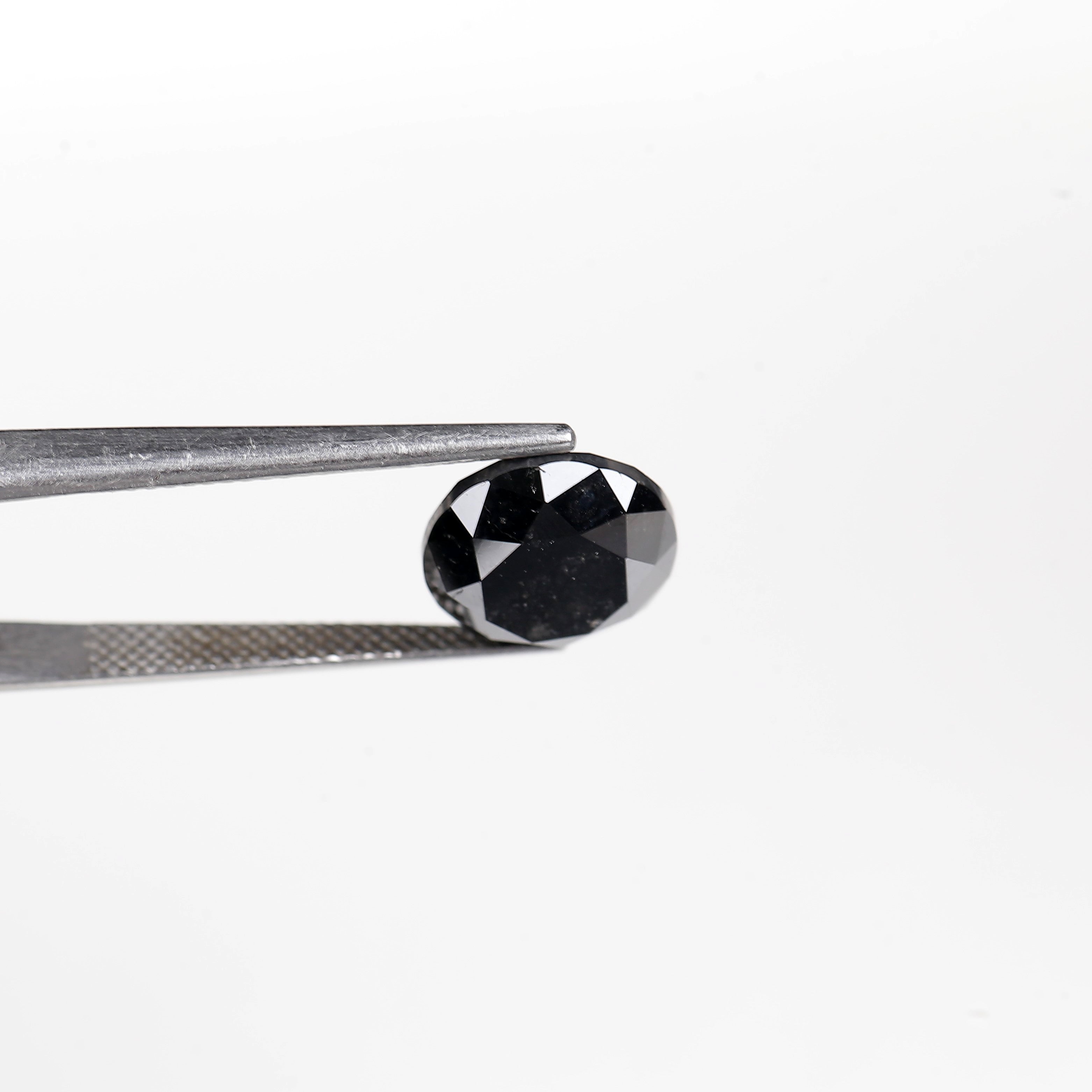 6.11 Carat Natural Round Cut Black Diamond 10.80 MM