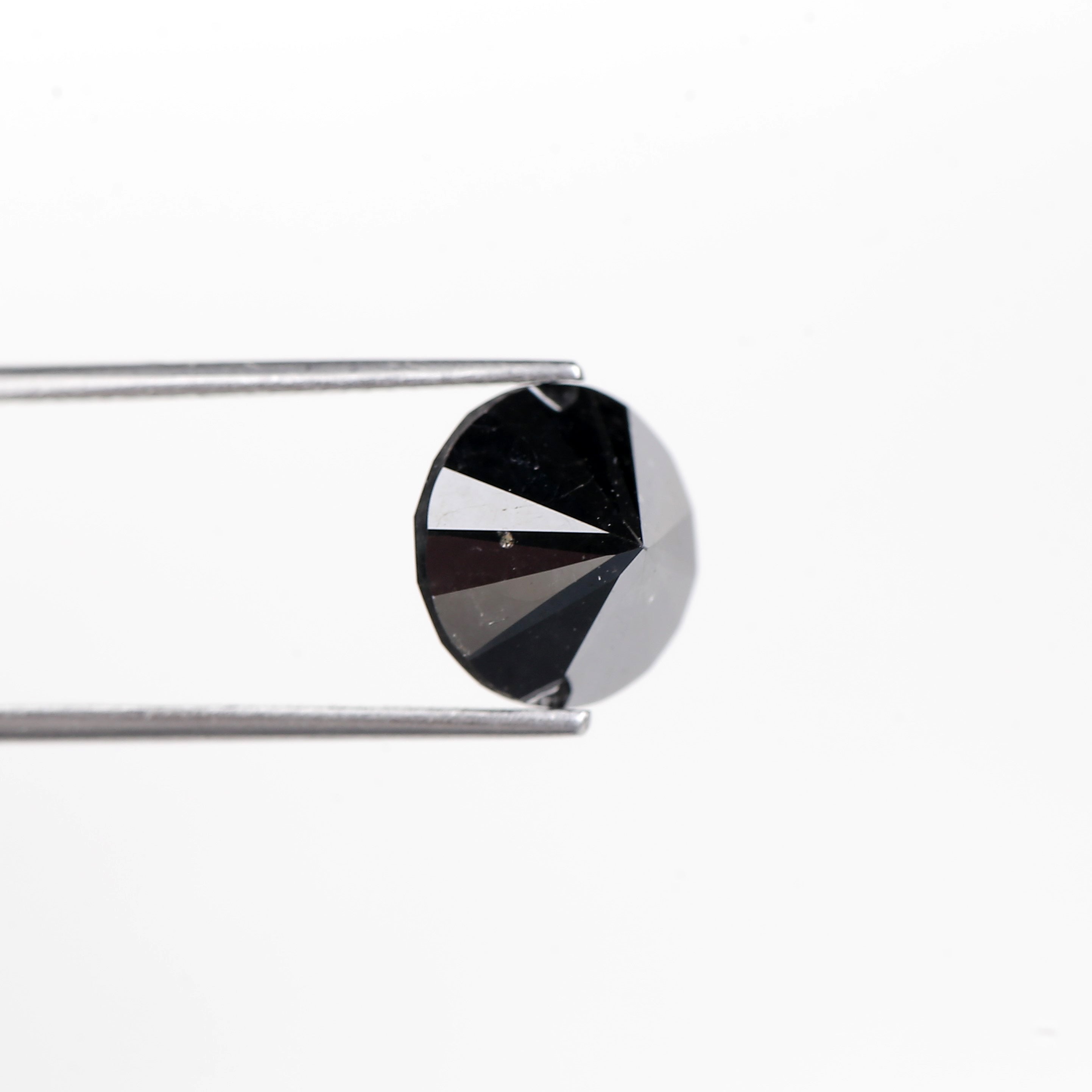 6.11 Carat Natural Round Cut Black Diamond 10.80 MM