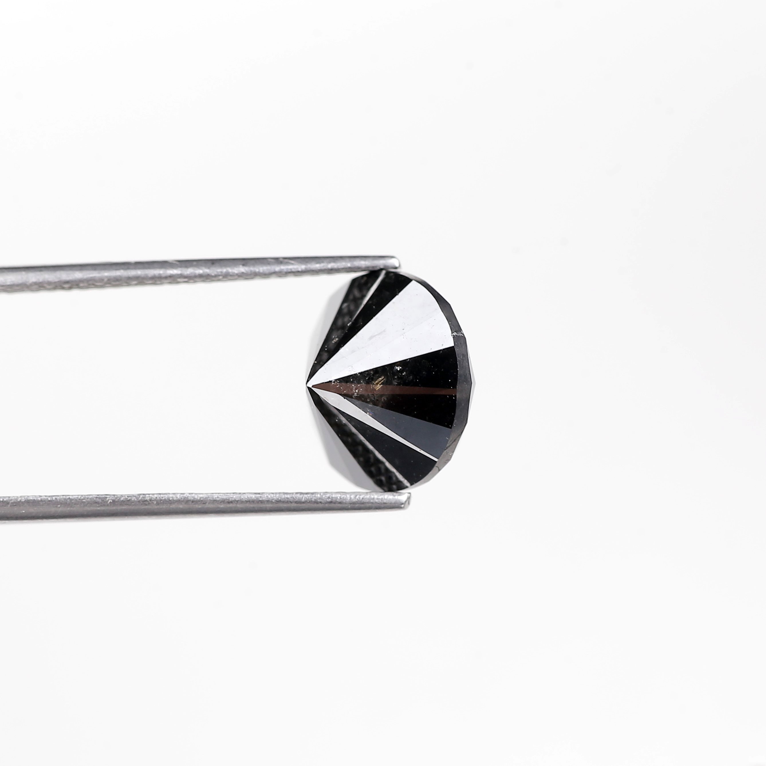 6.11 Carat Natural Round Cut Black Diamond 10.80 MM