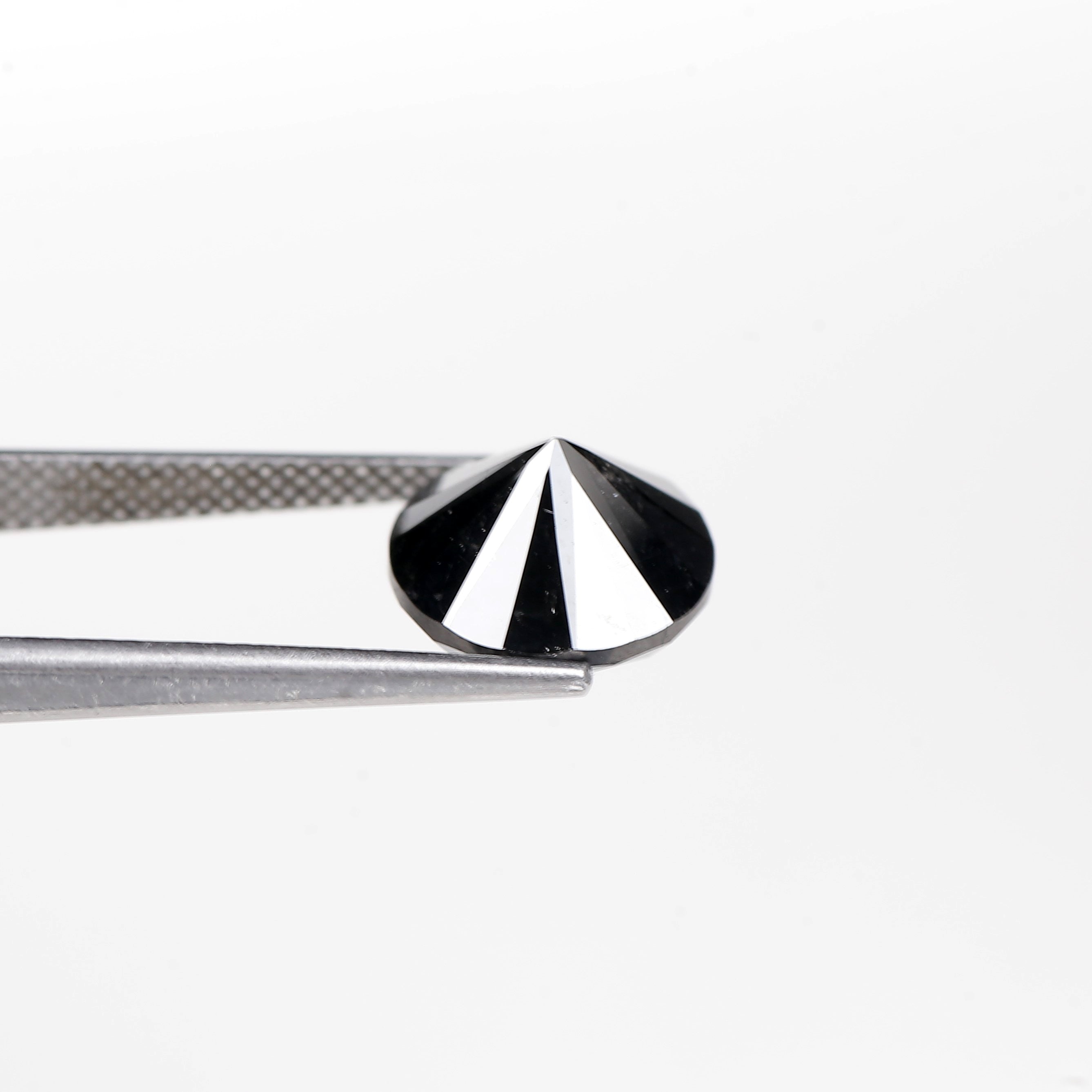 6.11 Carat Natural Round Cut Black Diamond 10.80 MM