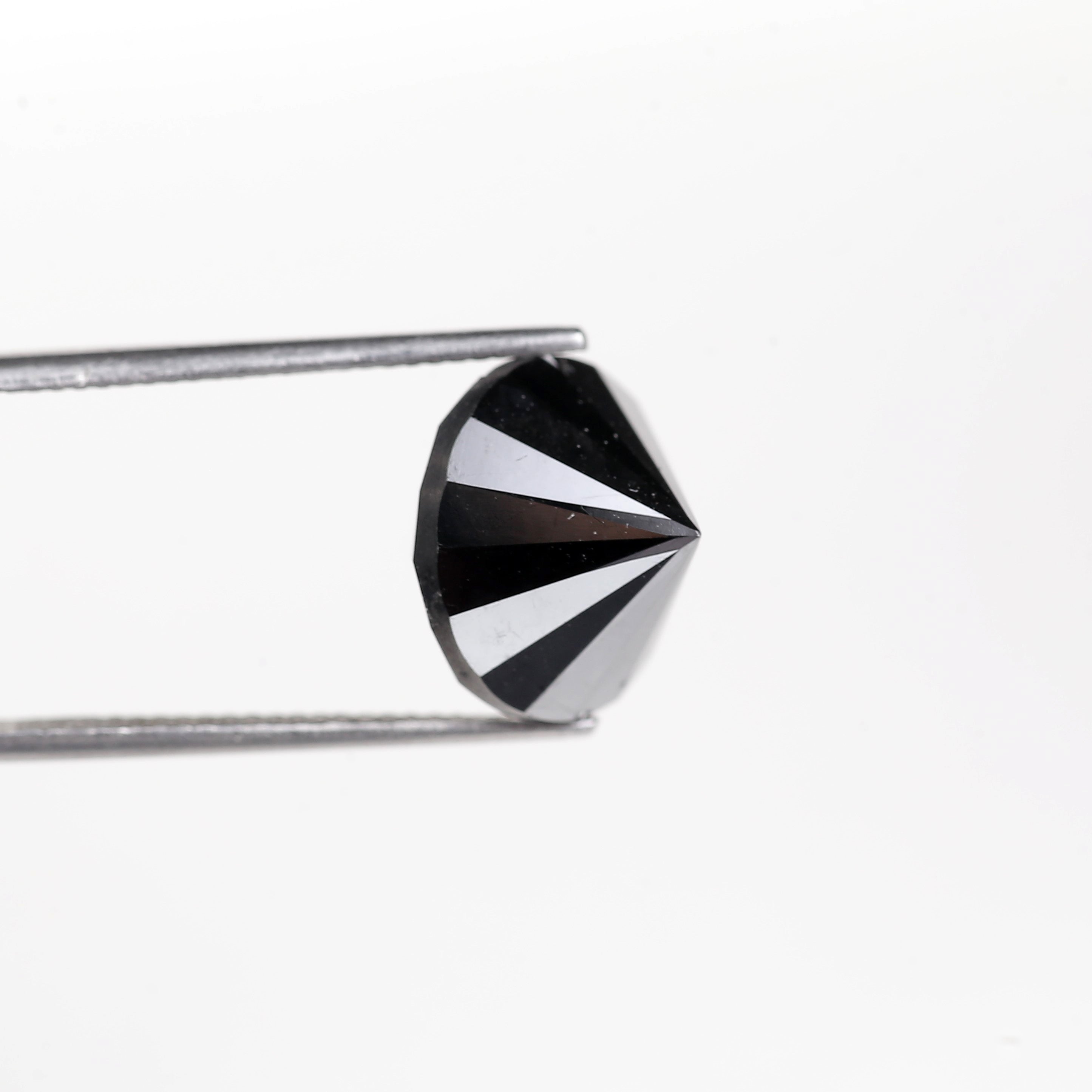 10 Ct Round Diamond Cut Natural Black 12.80 MM