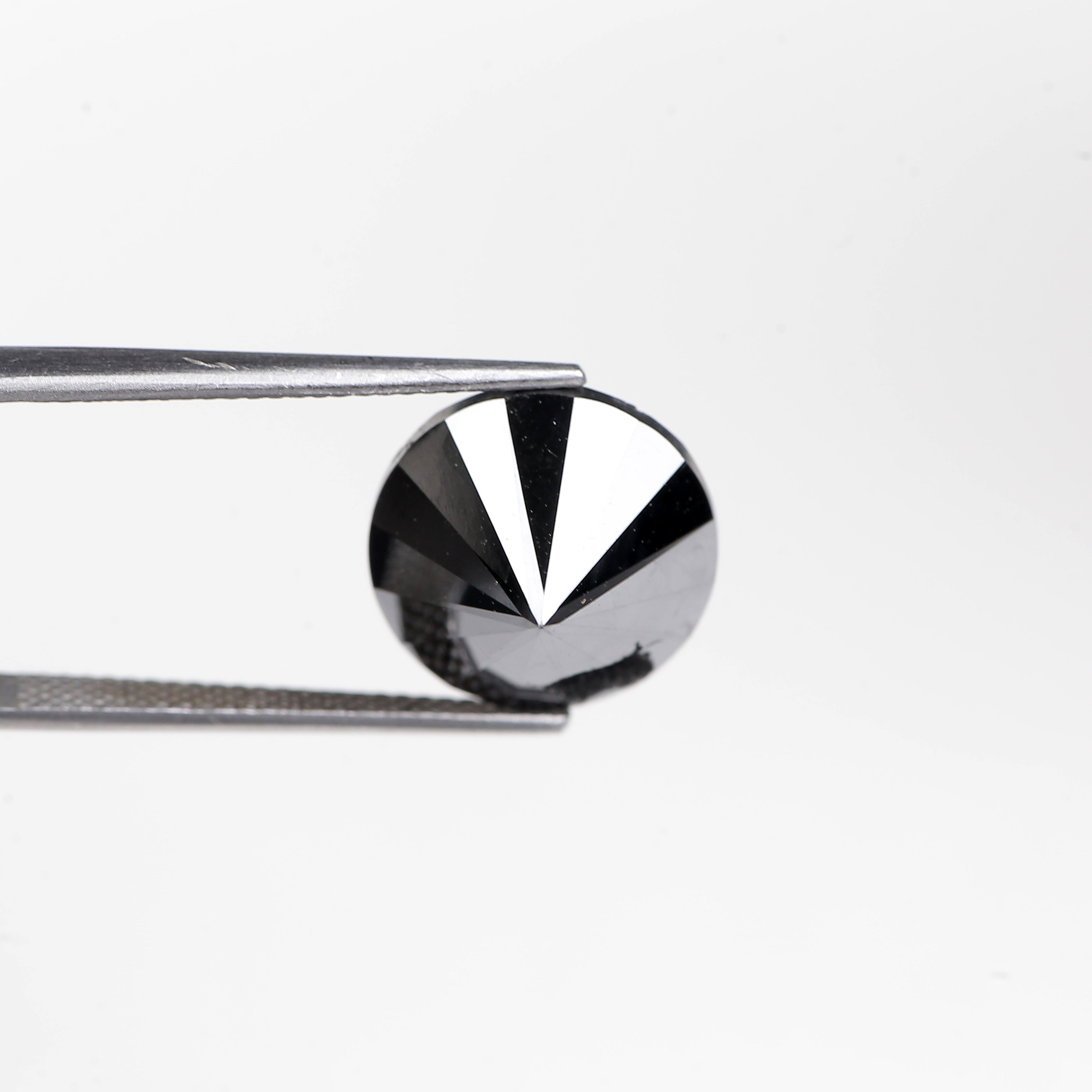 10 Ct Round Diamond Cut Natural Black 12.80 MM